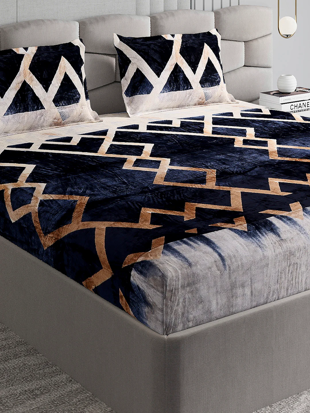 247 GSM Polyester King Bed 1 Bedsheet with 2 Pillow Cover (Vibe)