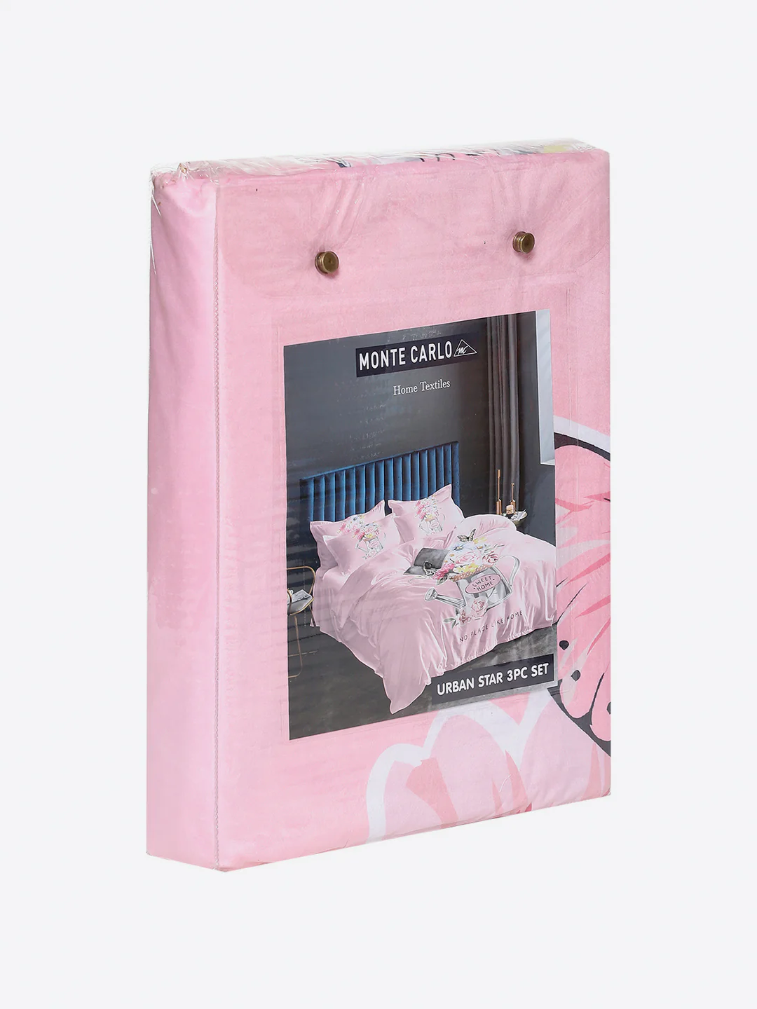252 GSM Polyester King Bed 1 Bedsheet with 2 Pillow Cover (Urban) - Image 9