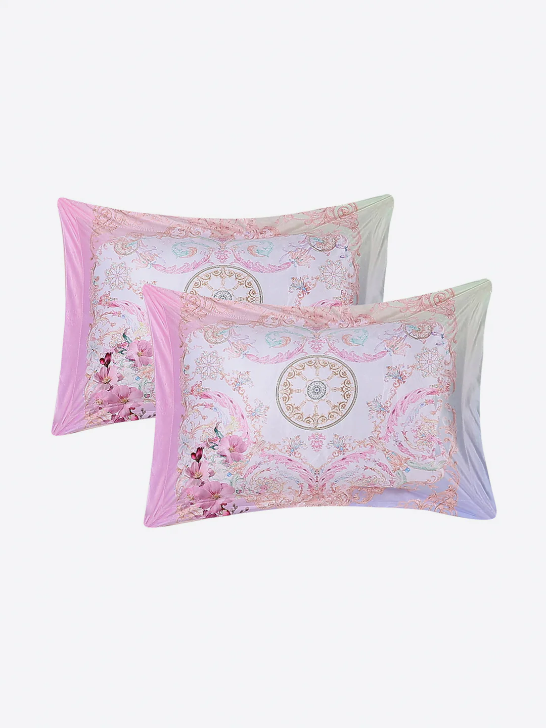 252 GSM Polyester King Bed 1 Bedsheet with 2 Pillow Cover (Urban) - Image 7