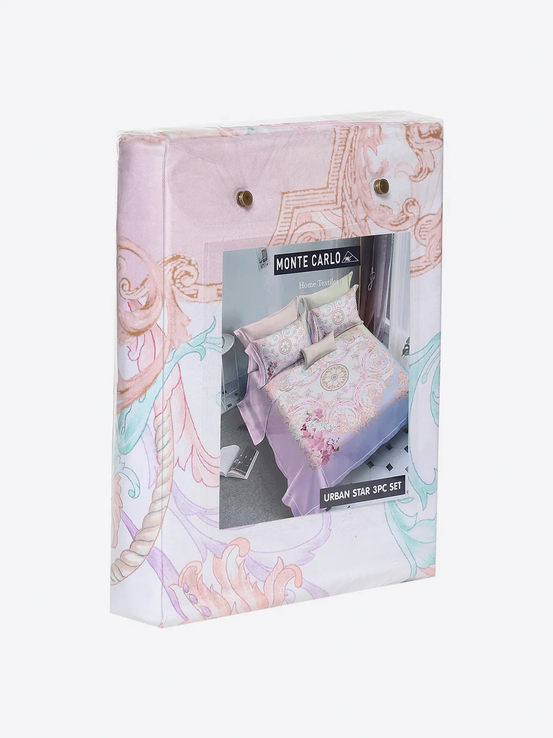 252 GSM Polyester King Bed 1 Bedsheet with 2 Pillow Cover (Urban) - Image 9