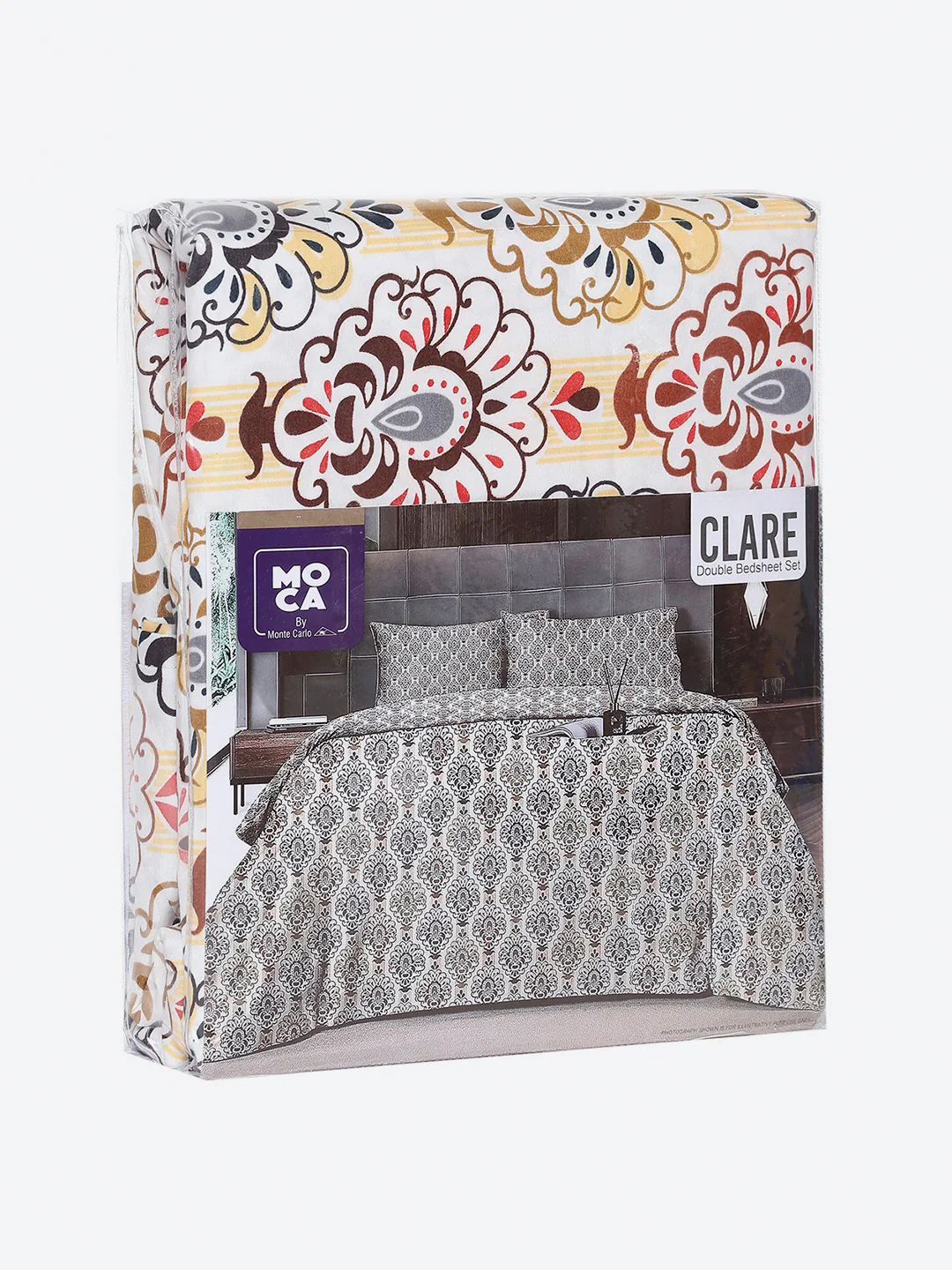 254 GSM Micro King Fitted Bed 1 Fitted Bedsheet with 2 Pillow Cover (Clare FT) - Image 10