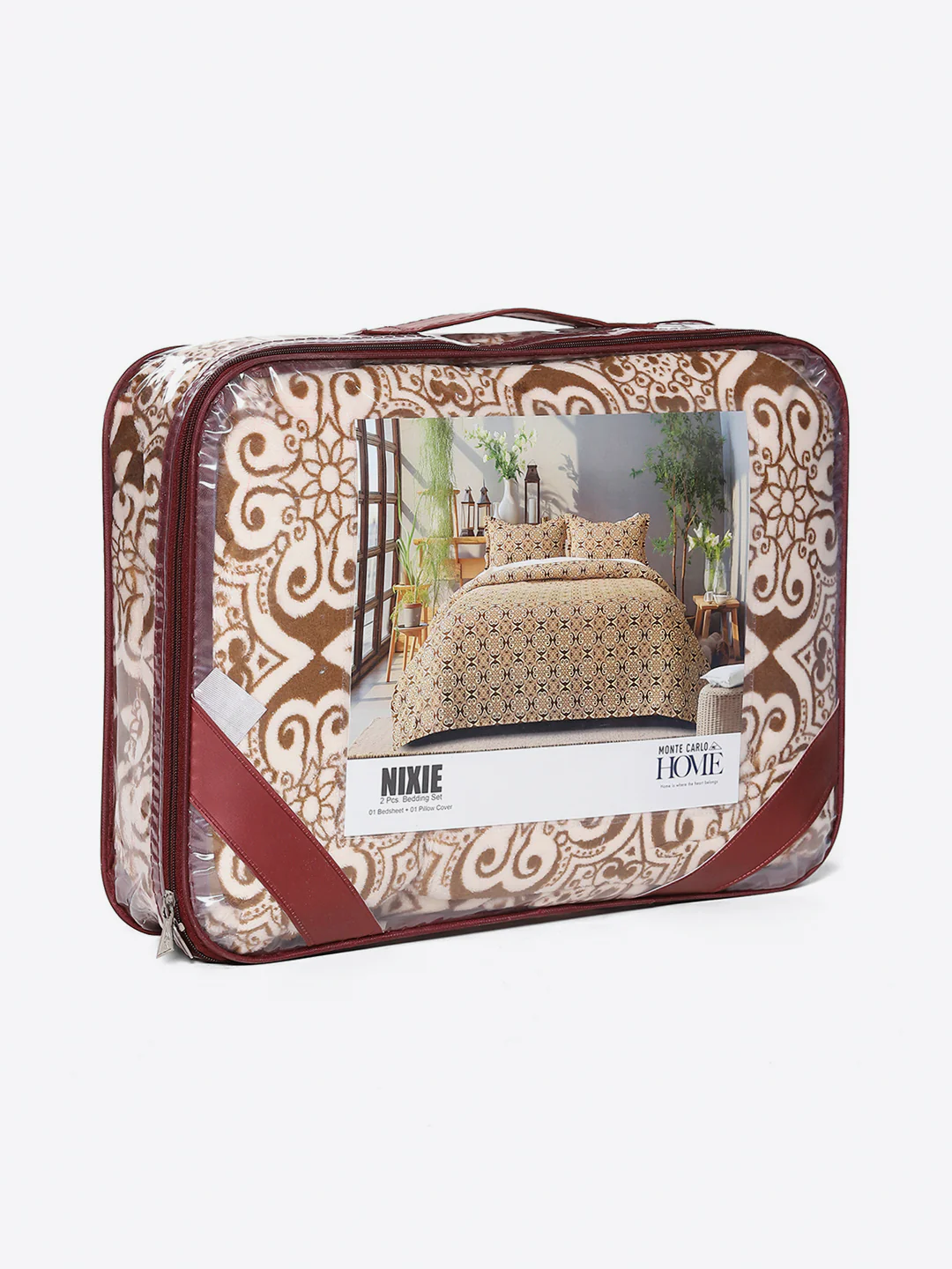 264 GSM Polyester Single Bed 1 Bedsheet with 1 Pillow Cover (Nixie Piece) - Image 9
