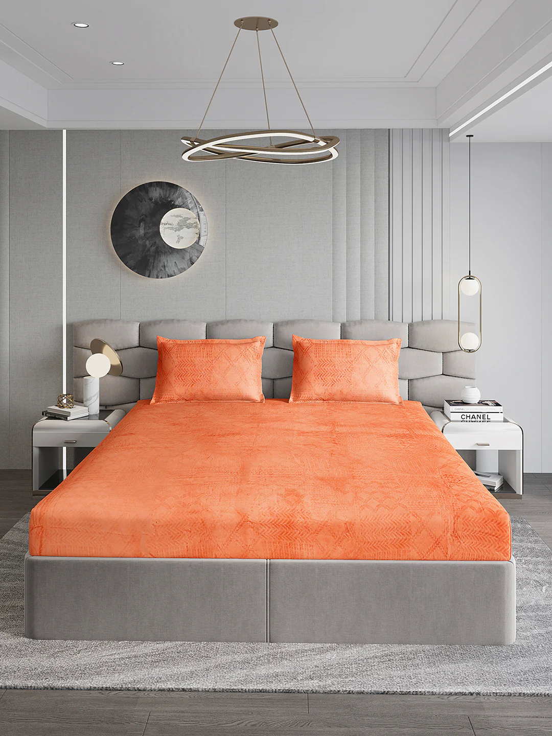 267 GSM Polyester King Bed 1 Bedsheet with 2 Pillow Cover (Master Piece) - Image 2