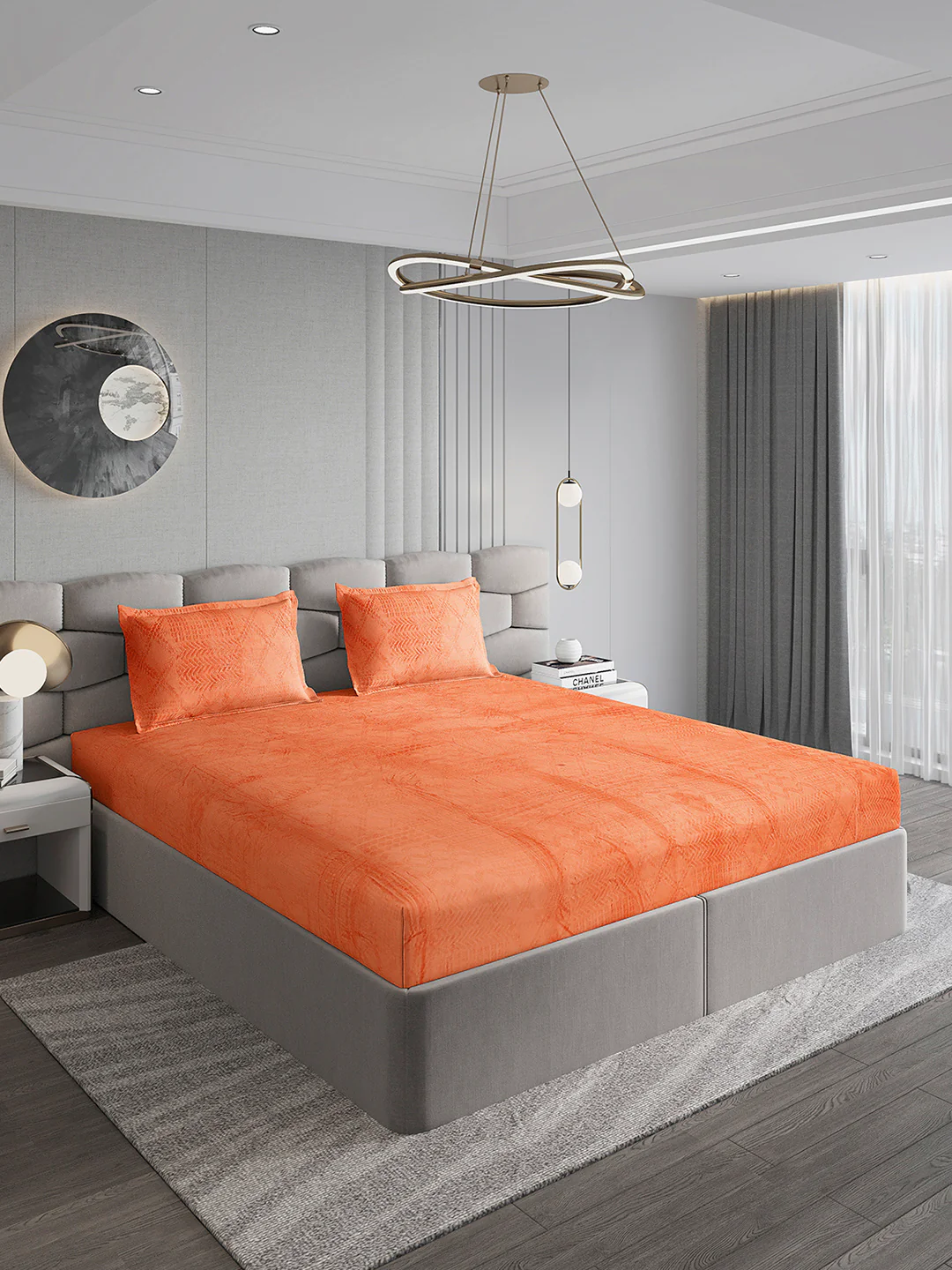 267 GSM Polyester King Bed 1 Bedsheet with 2 Pillow Cover (Master Piece) - Image 4
