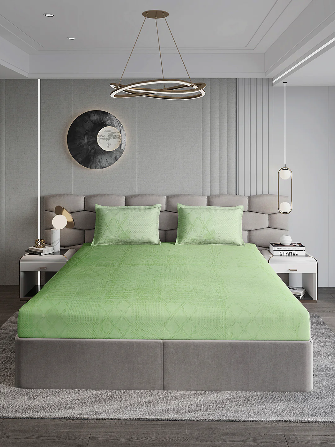 267 GSM Polyester King Bed 1 Bedsheet with 2 Pillow Cover (Master Piece) - Image 2