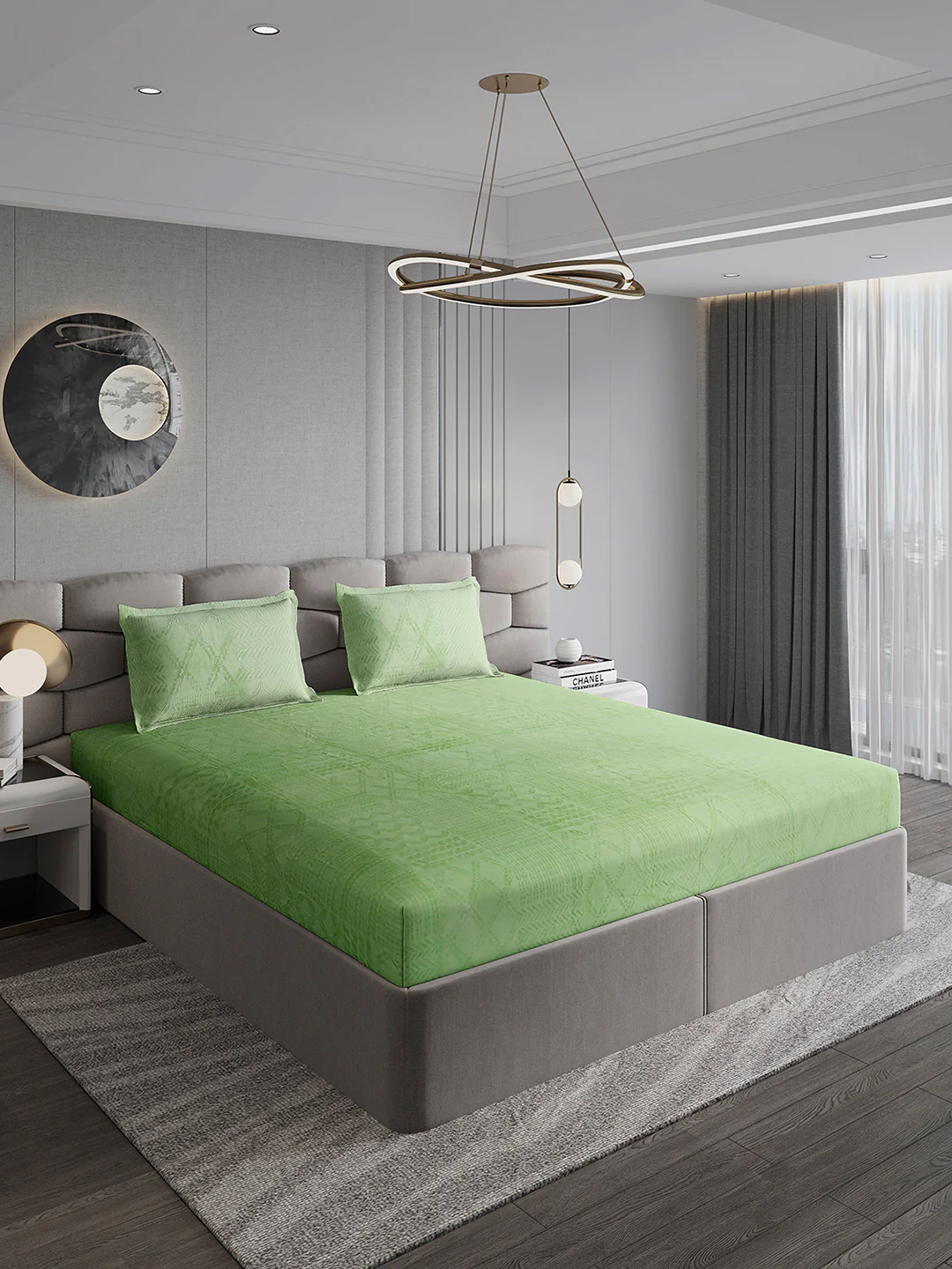 267 GSM Polyester King Bed 1 Bedsheet with 2 Pillow Cover (Master Piece) - Image 4