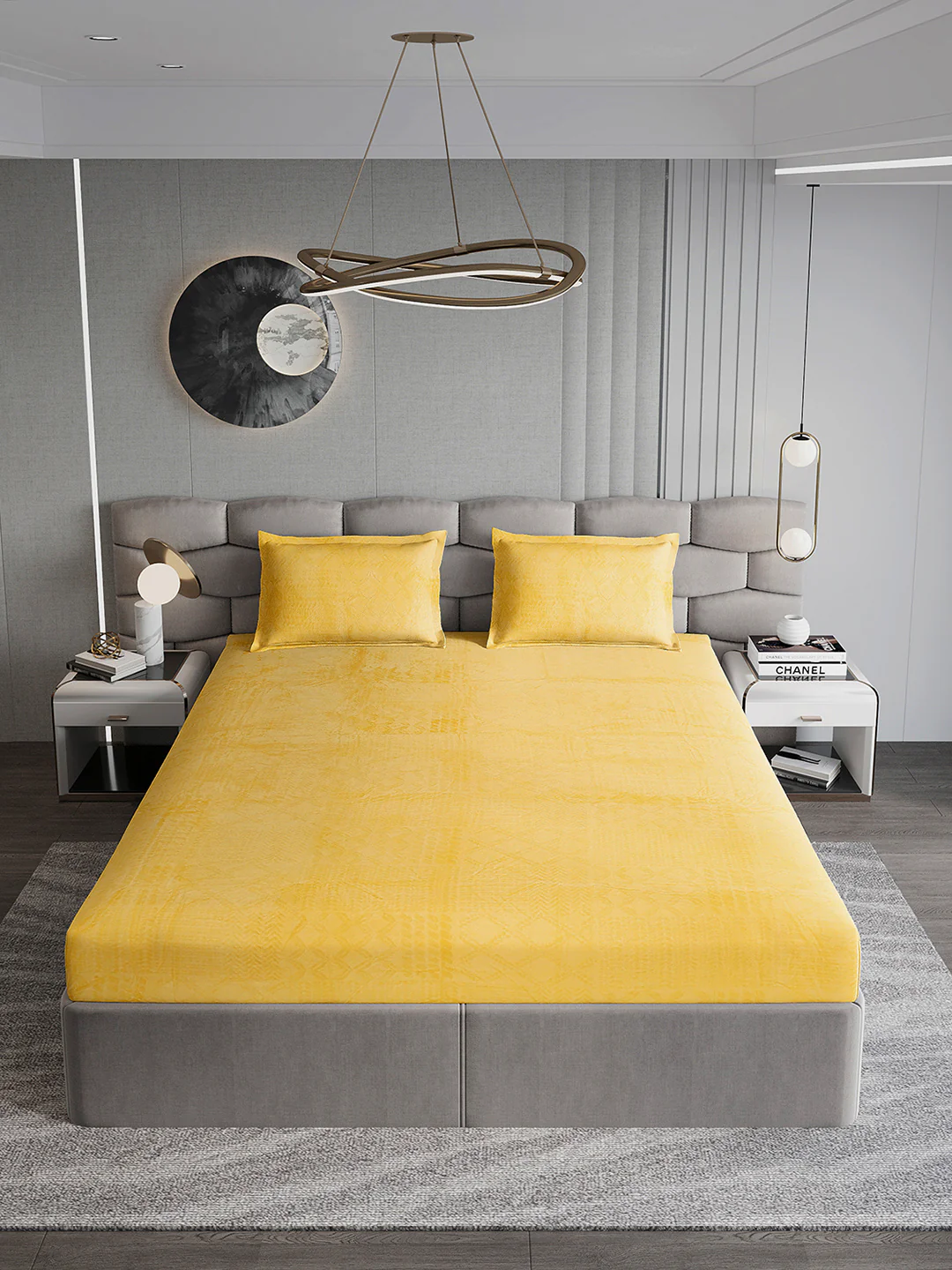 267 GSM Polyester King Bed 1 Bedsheet with 2 Pillow Cover (Master Piece) - Image 3