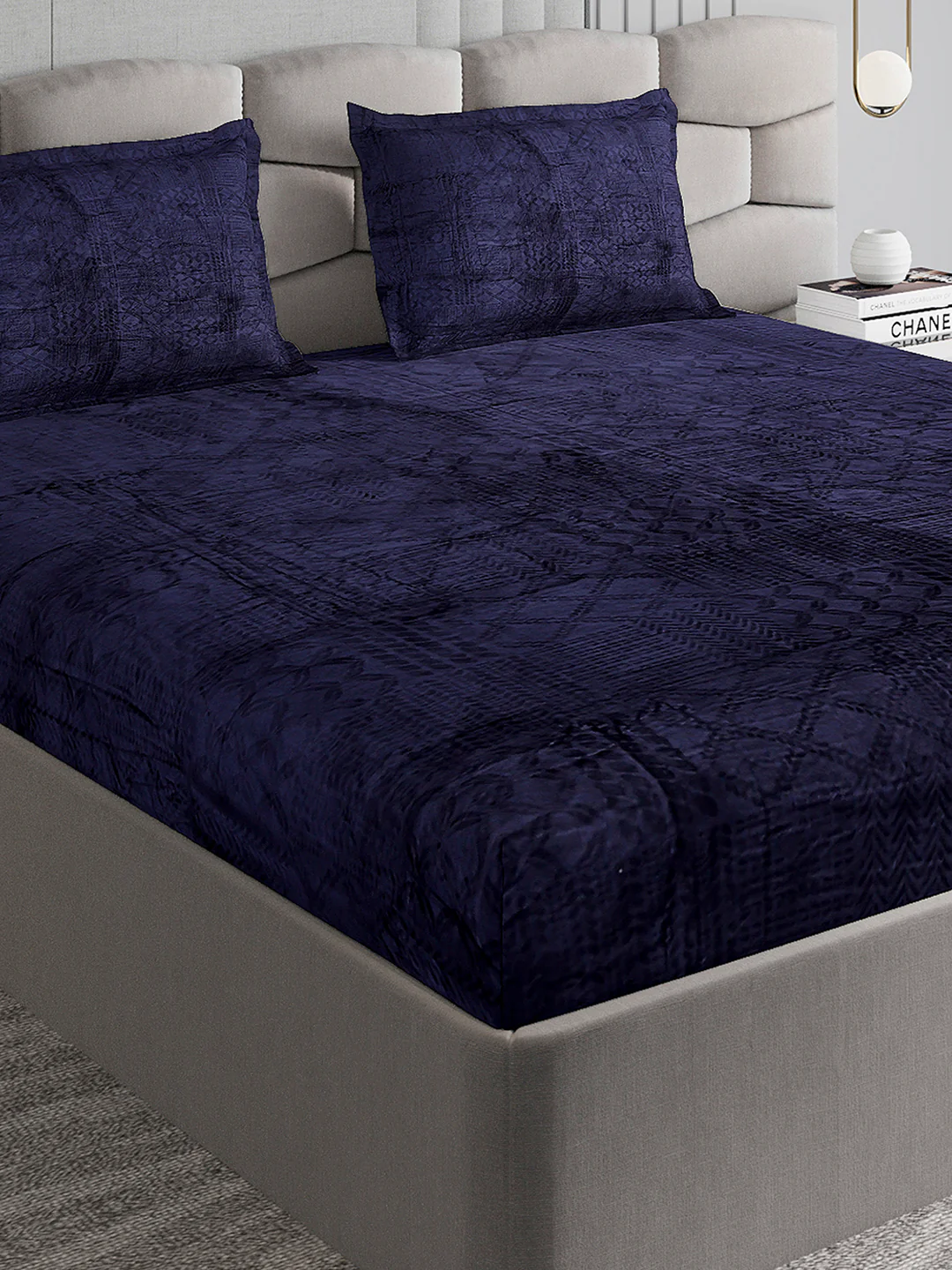 267 GSM Polyester King Bed 1 Bedsheet with 2 Pillow Cover (Master Piece)