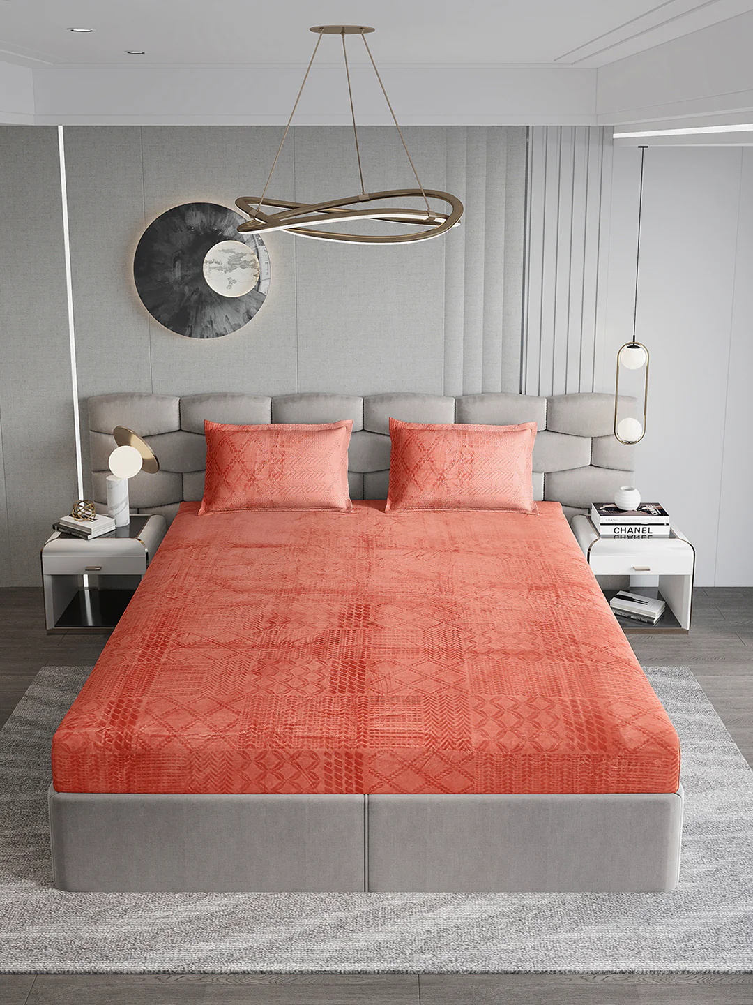 267 GSM Polyester King Bed 1 Bedsheet with 2 Pillow Cover (Master Piece) - Image 3