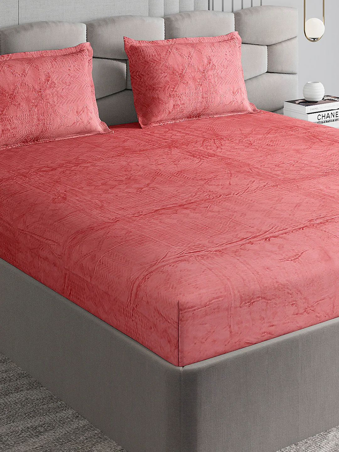 267 GSM Polyester King Bed 1 Bedsheet with 2 Pillow Cover (Master Piece)