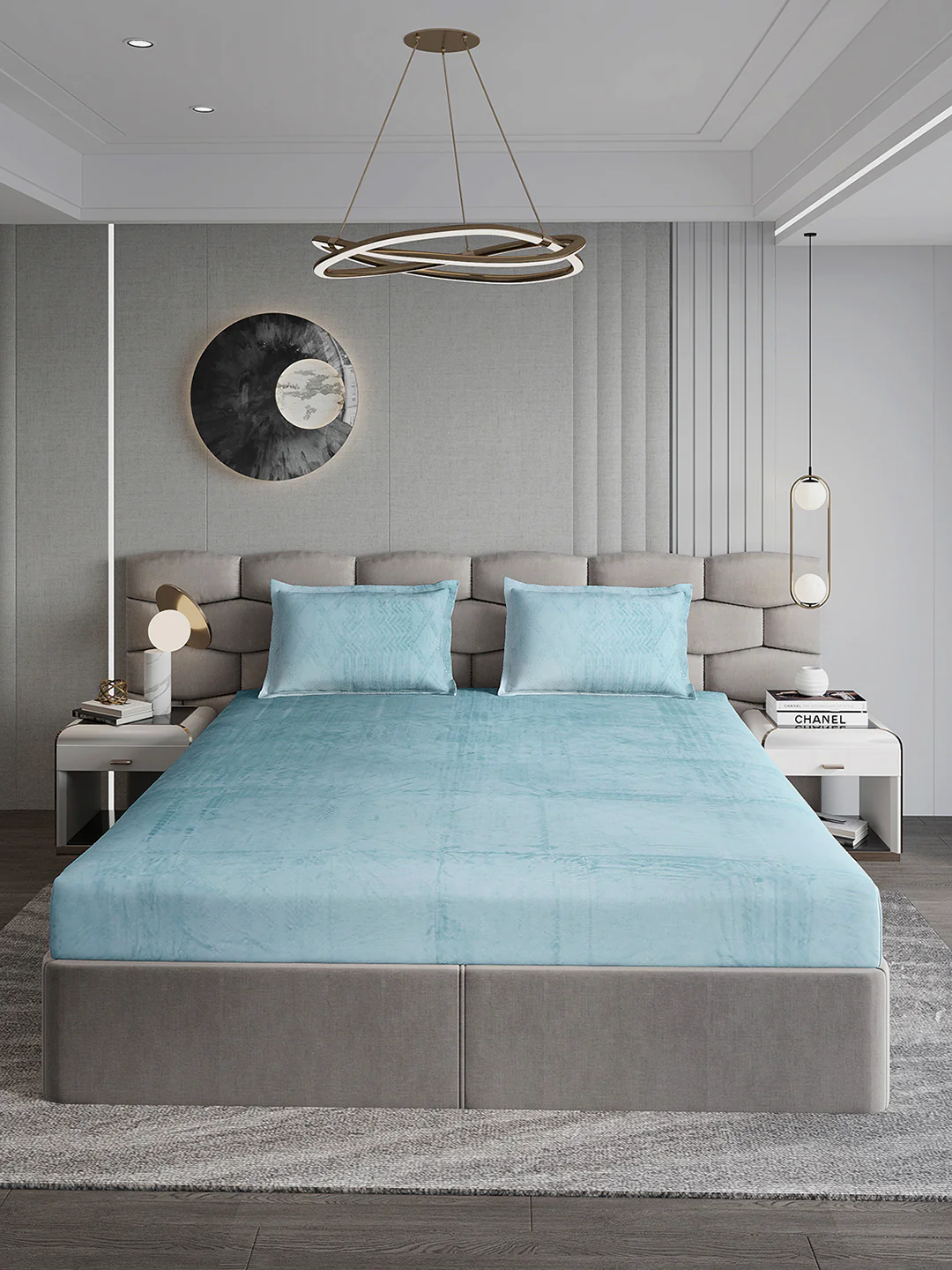 267 GSM Polyester King Bed 1 Bedsheet with 2 Pillow Cover (Master Piece) - Image 2