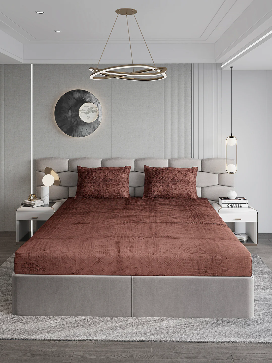 267 GSM Polyester King Bed 1 Bedsheet with 2 Pillow Cover (Master Piece) - Image 2