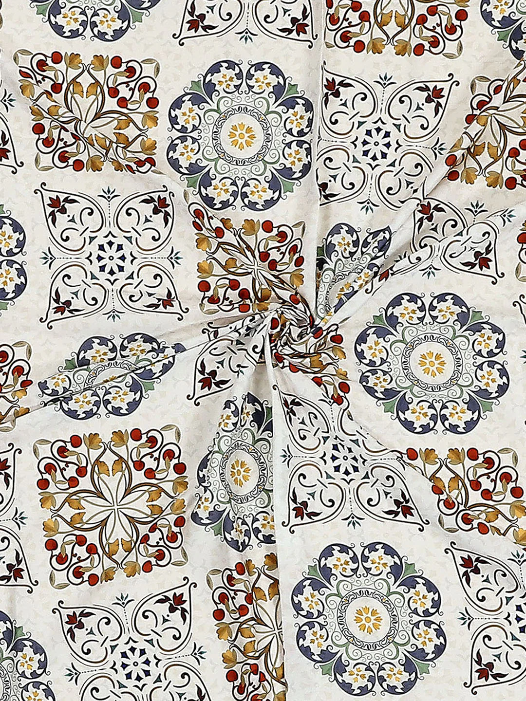 300 TC Cotton Double Bed 1 Bedsheet with 2 Pillow Covers (Morocan) - Image 8