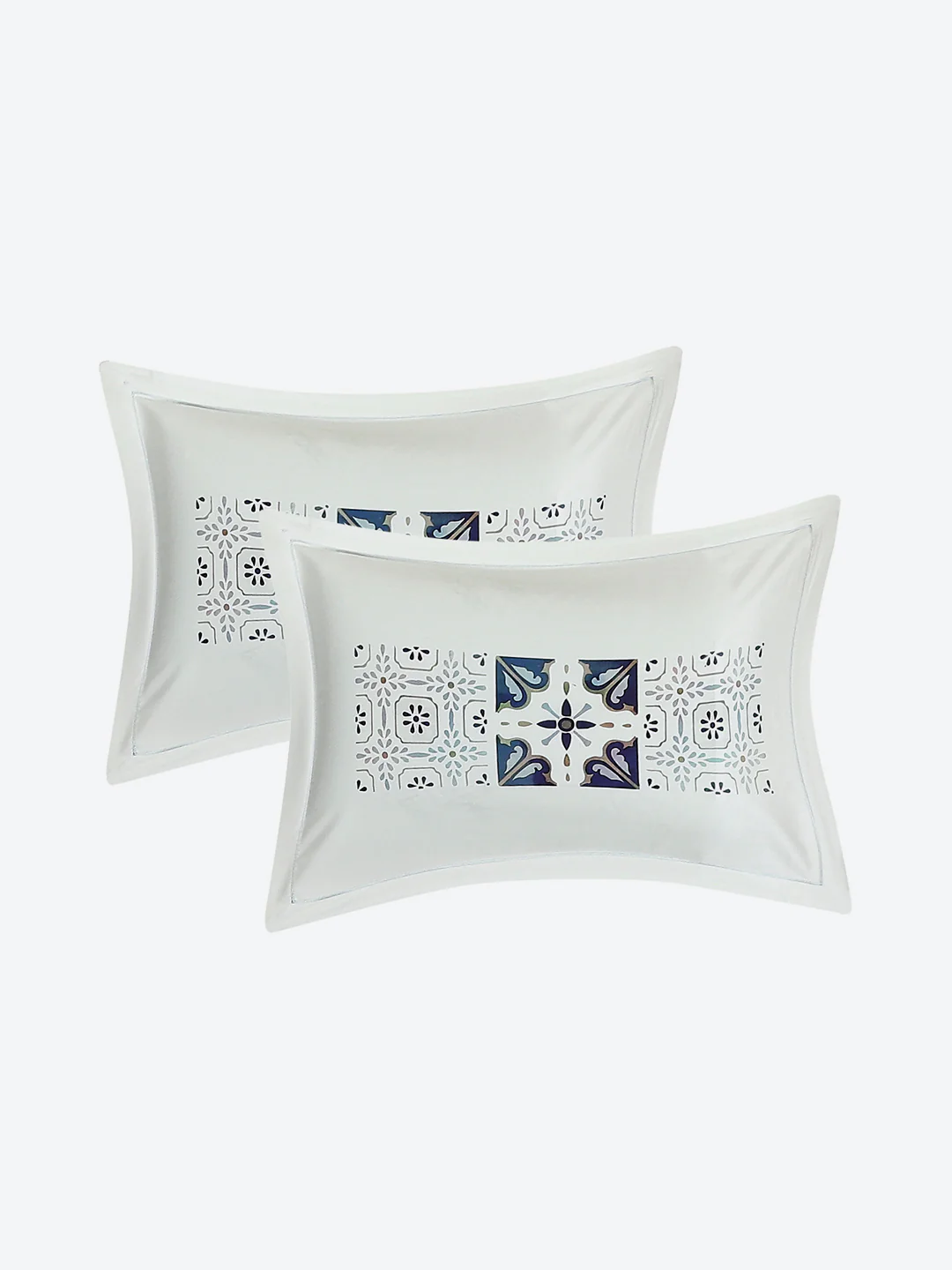 300 TC Cotton Double Bed 1 Bedsheet with 2 Pillow Covers (Morocan) - Image 7