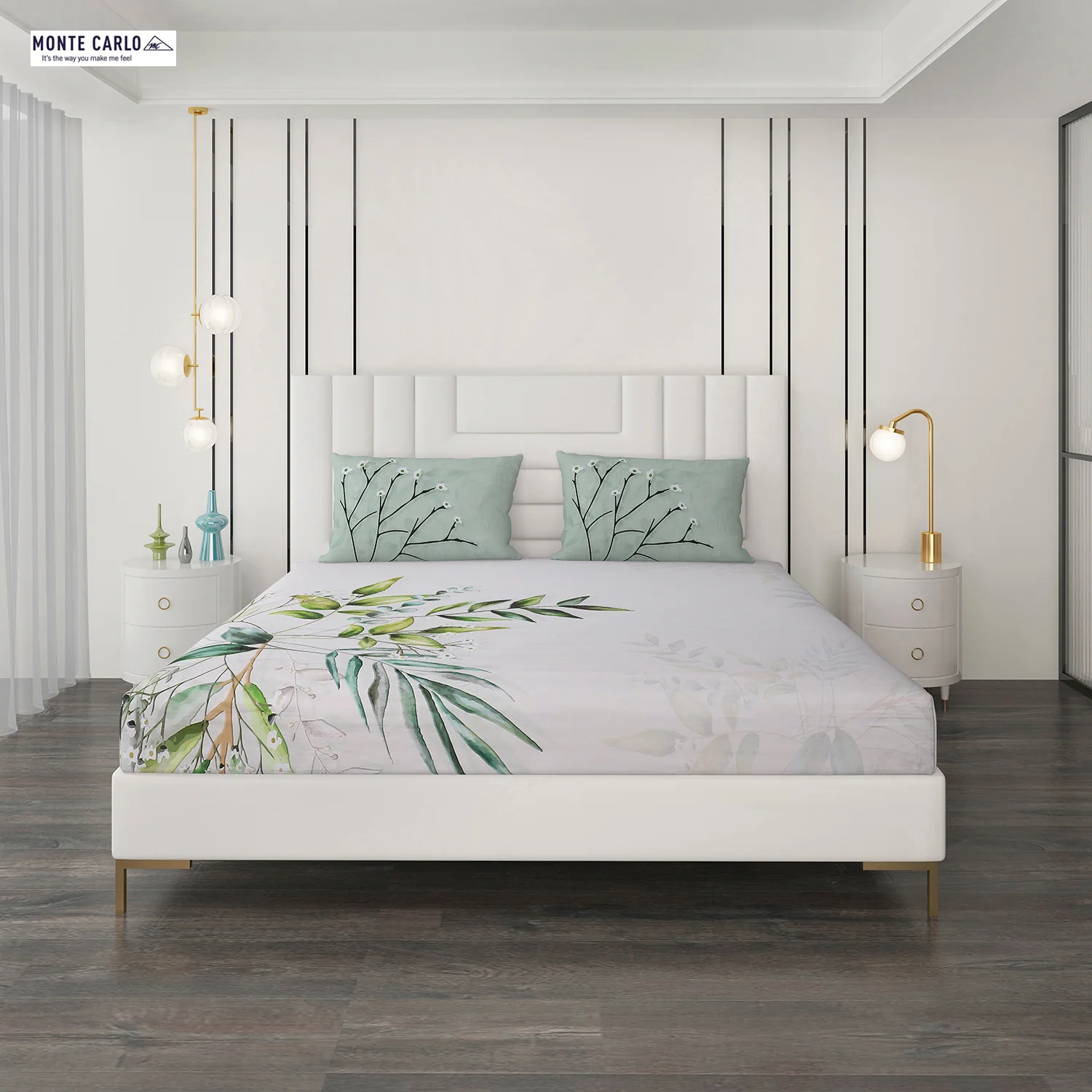 300 TC Cotton Double Bedsheet with 2 Pillow Covers - Image 3