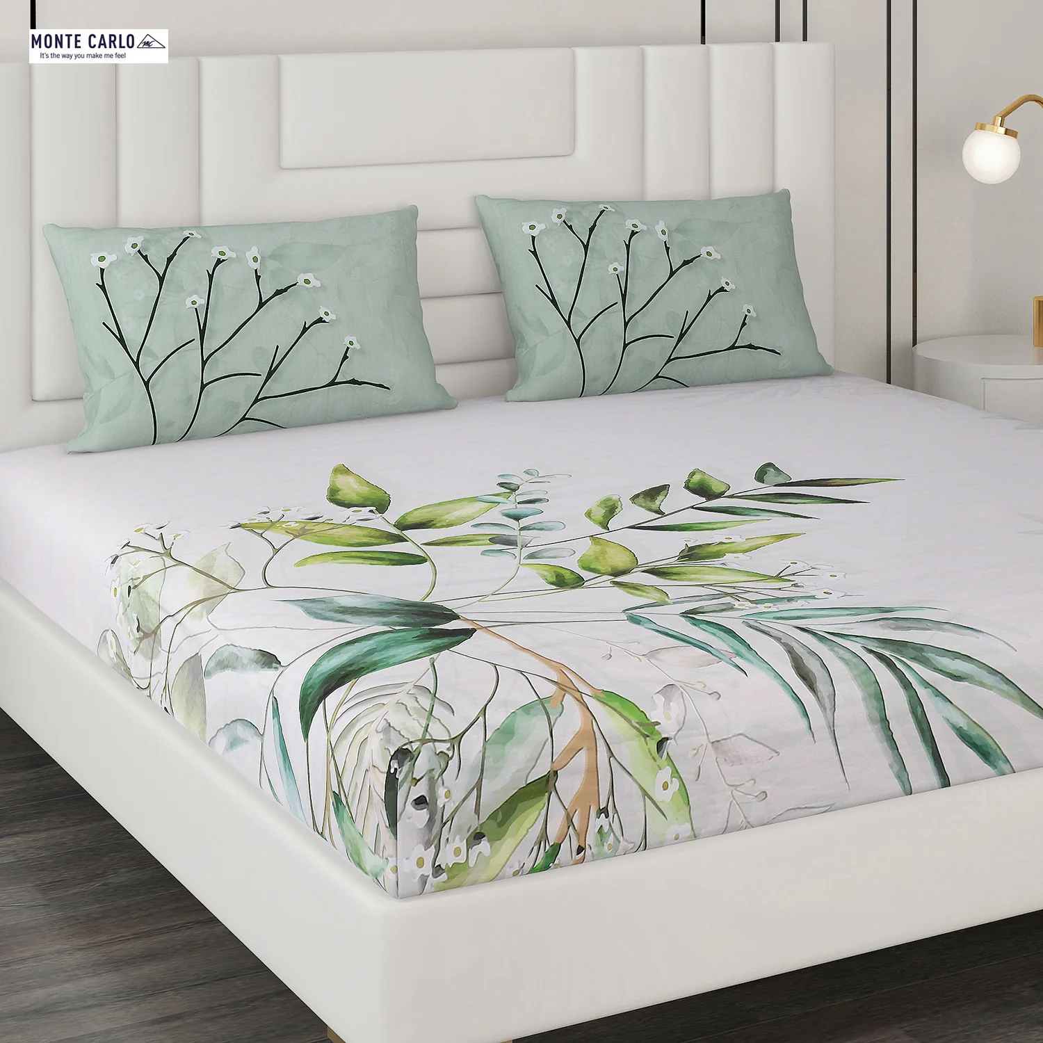 300 TC Cotton Double Bedsheet with 2 Pillow Covers - Image 4