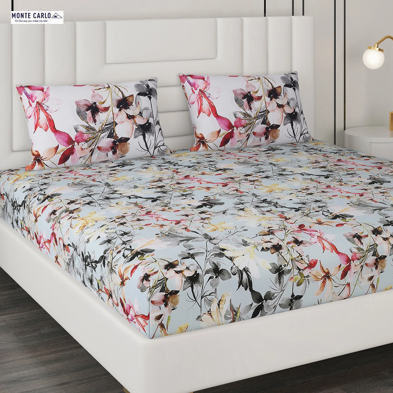 300 TC Cotton Double Bedsheet with 2 Pillow Covers - Image 4