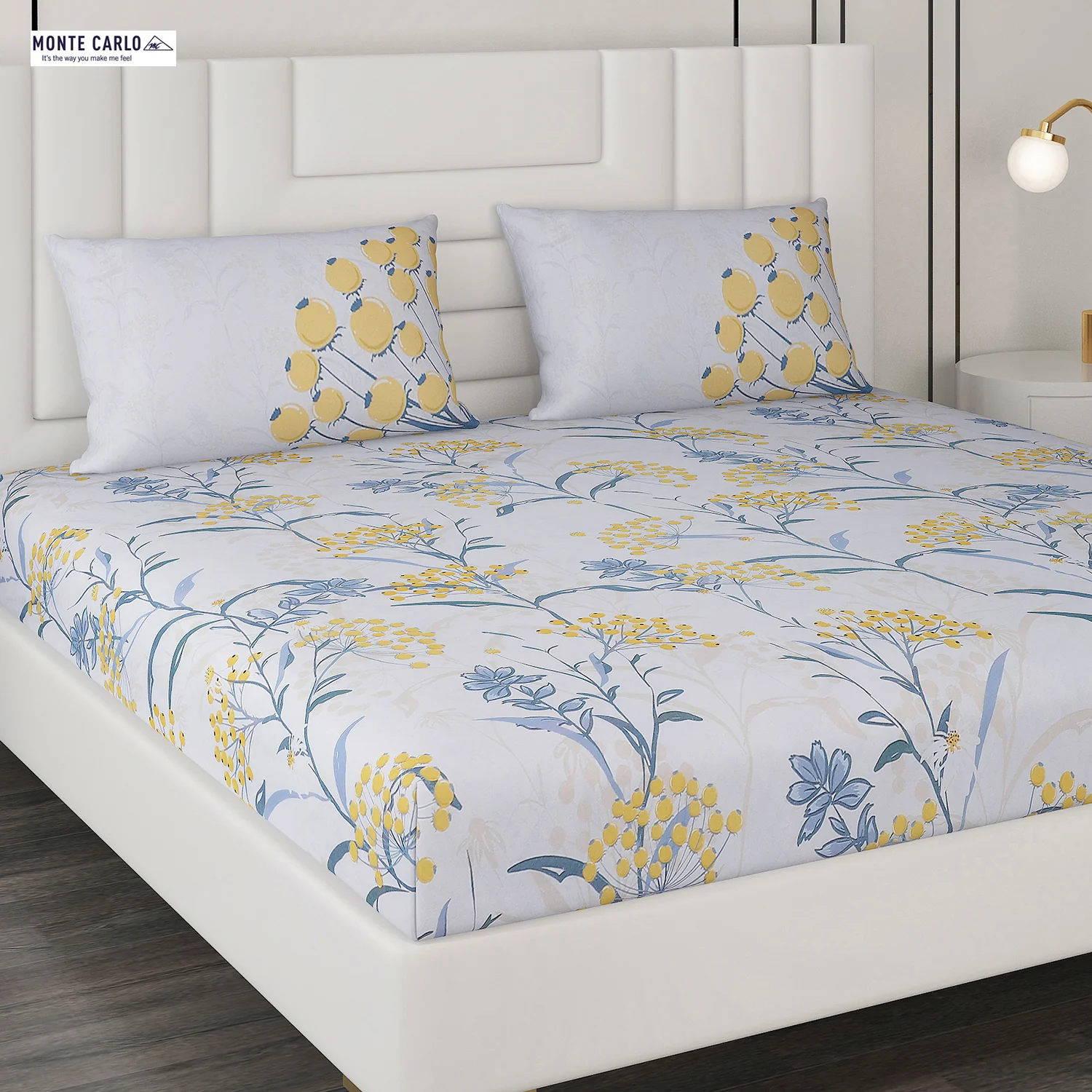 300 TC Cotton Double Bedsheet with 2 Pillow Covers - Image 4
