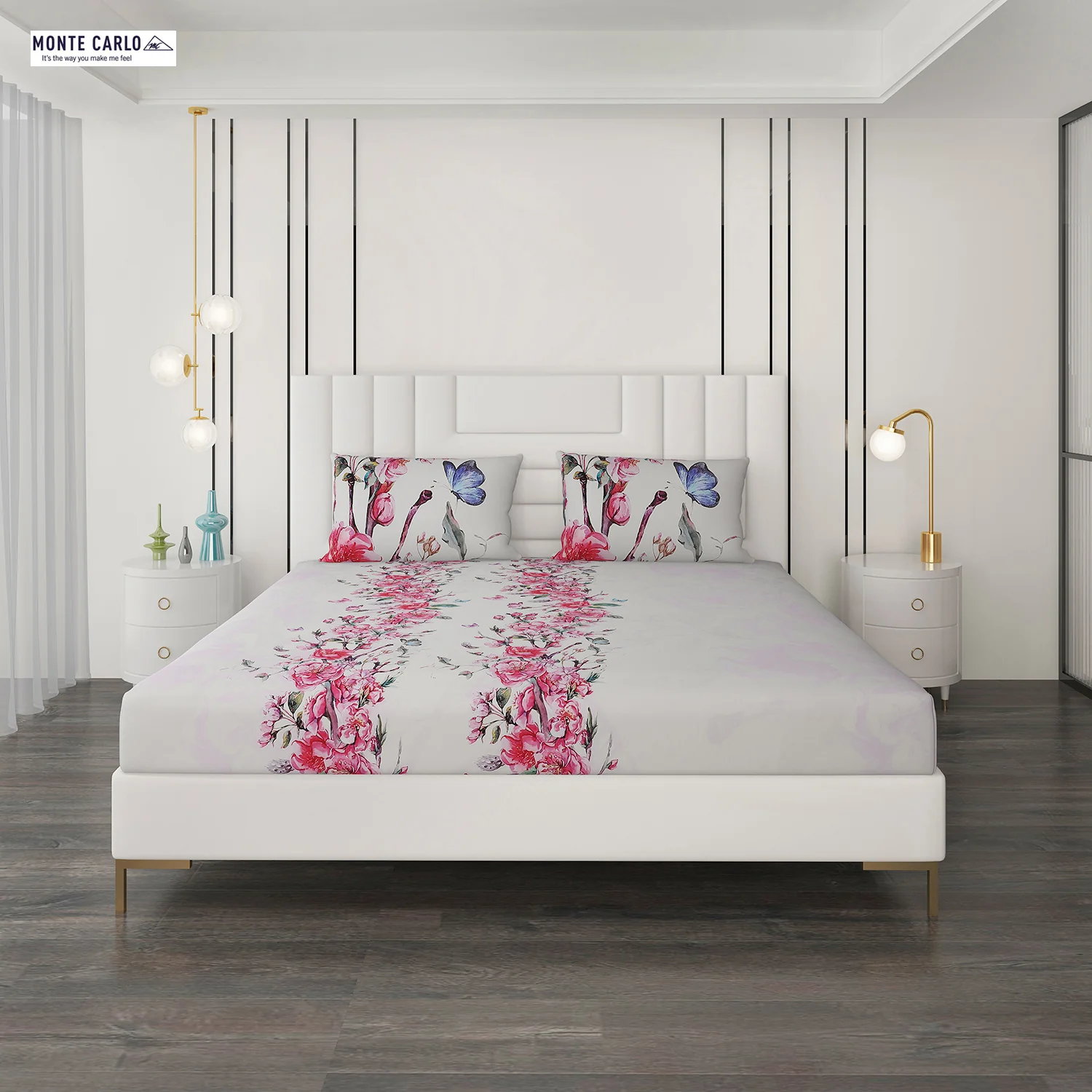 300 TC Cotton Double Bedsheet with 2 Pillow Covers - Image 3