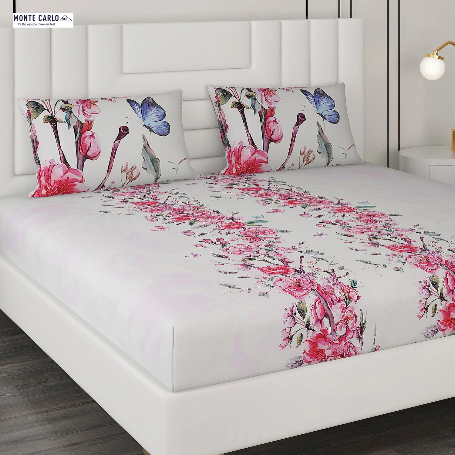 300 TC Cotton Double Bedsheet with 2 Pillow Covers - Image 4