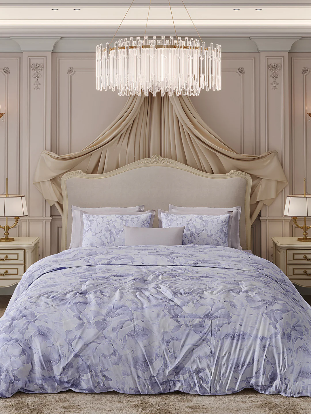 300 TC Cotton King Size Luxury 7 Pc Bedding Set (Heritage) - Image 3