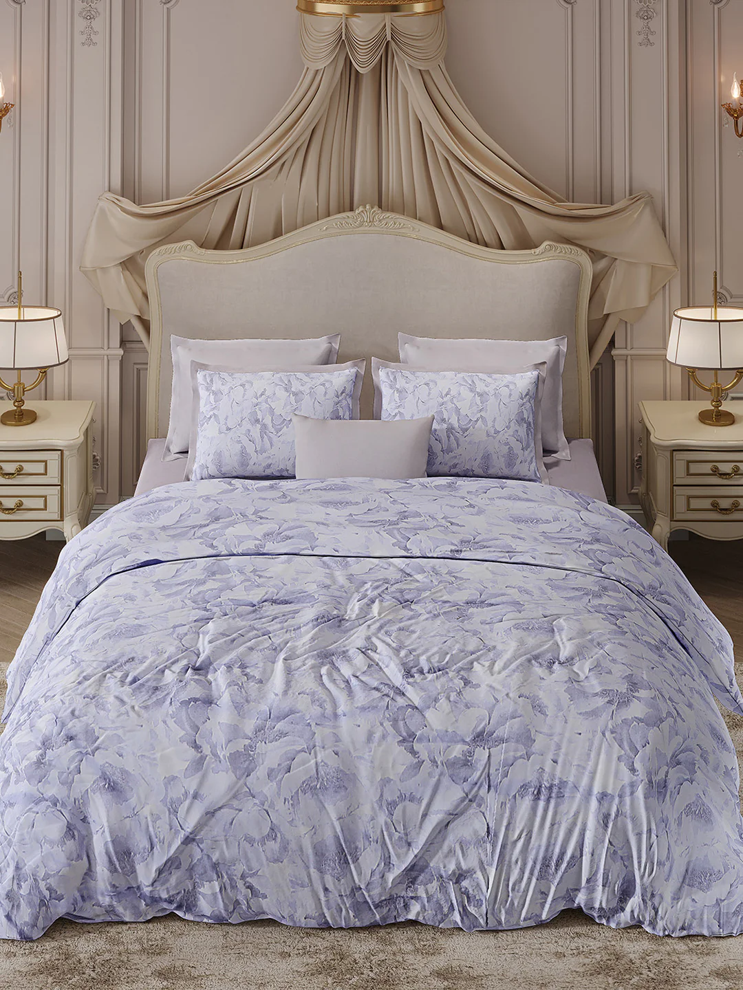 300 TC Cotton King Size Luxury 7 Pc Bedding Set (Heritage) - Image 4