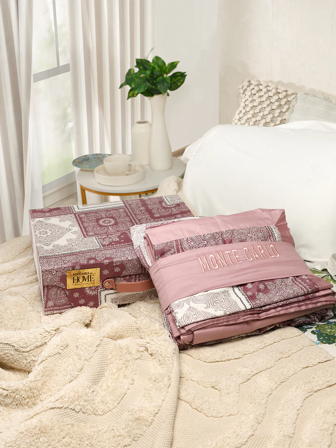 300 TC Cotton King Size Luxury 7 Pc Bedding Set (Heritage) - Image 12