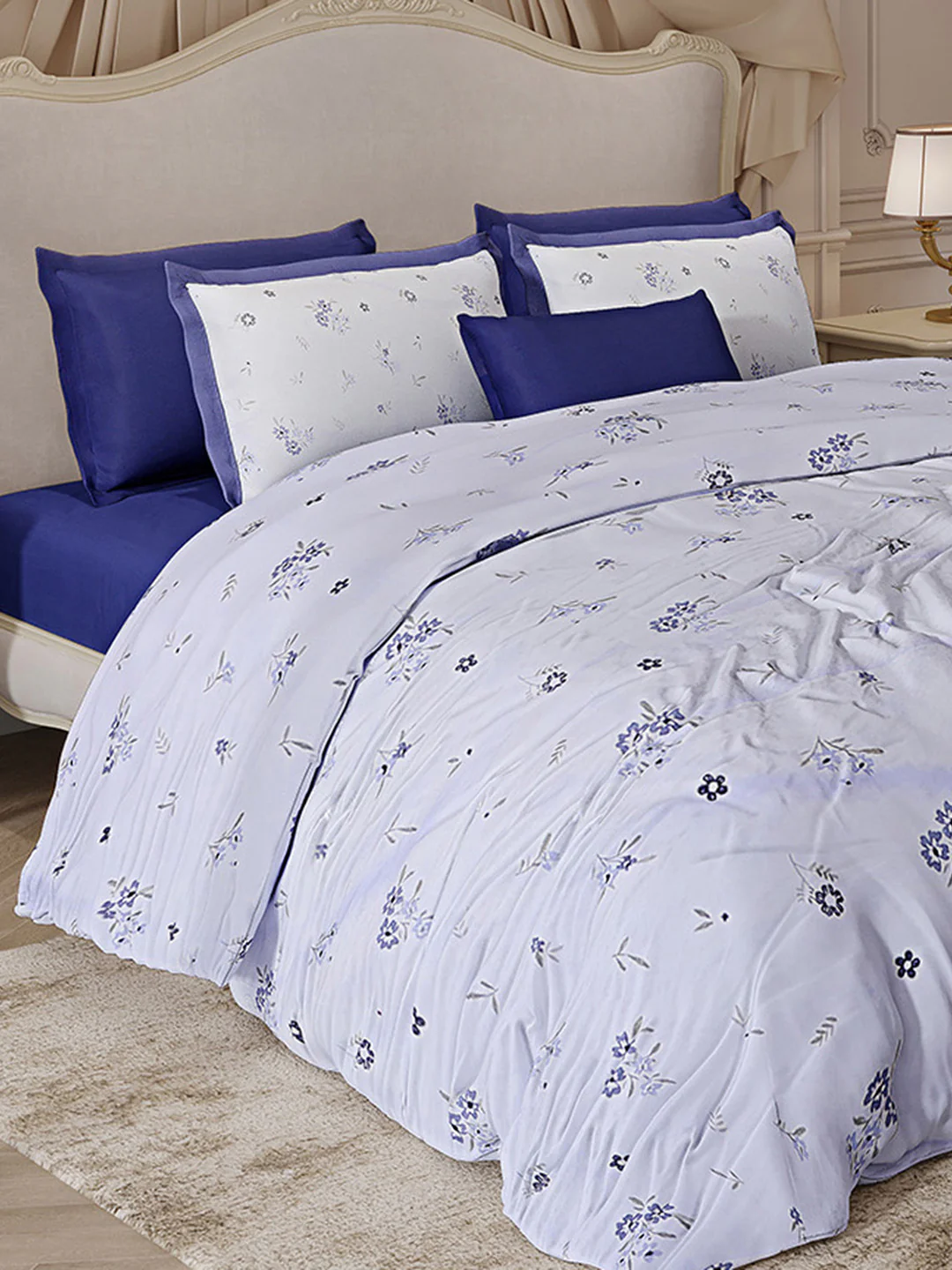 300 TC Cotton King Size Luxury 7 Pc Bedding Set (Heritage) - Image 2