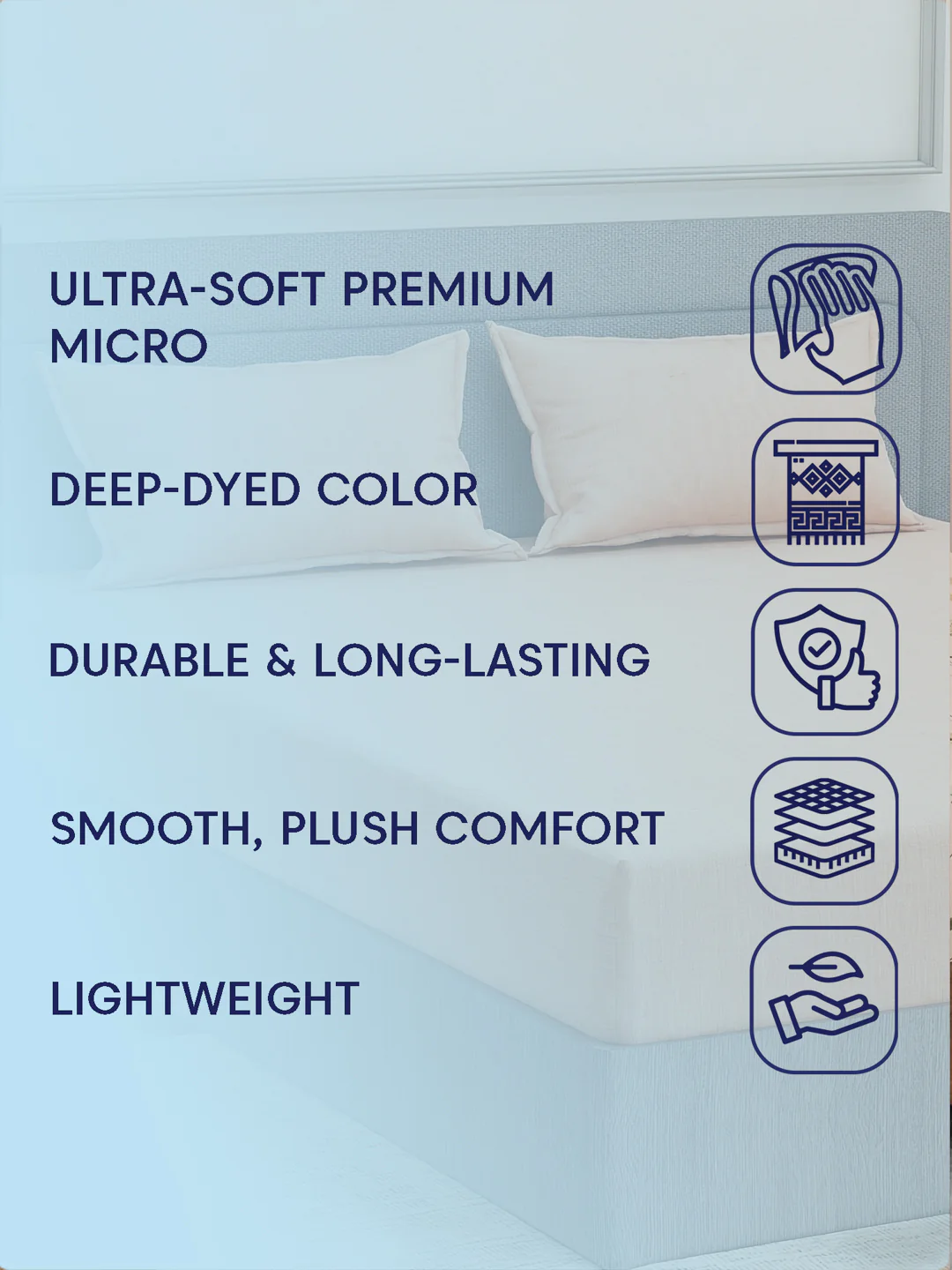 Luxury 300 TC Cotton Linen King Size Bedsheet with 2 Pillow Covers Eco Linen Collection - Image 9