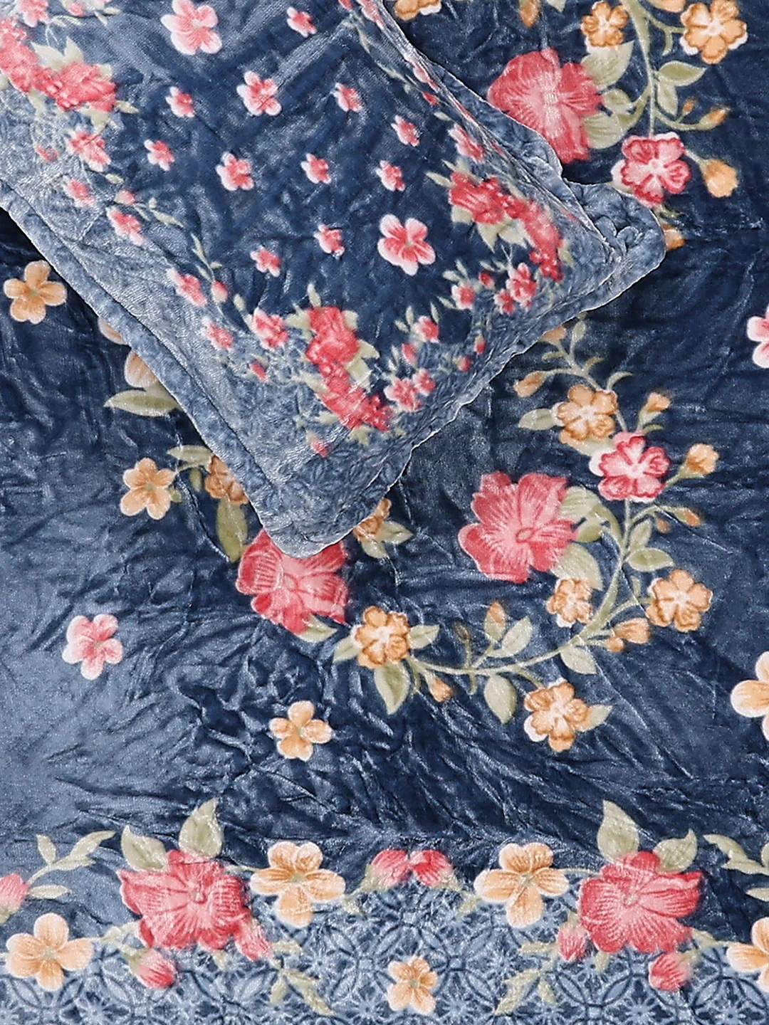 331 GSM Polyester Double Bed 1 Bedsheet with 2 Pillow Cover (Miranda) - Image 5