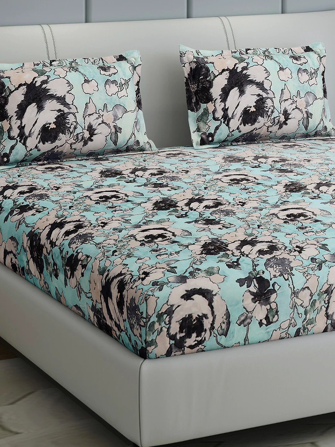 349 GSM Polyester King Bed 1 Bedsheet with 2 Pillow Cover (Carnival)