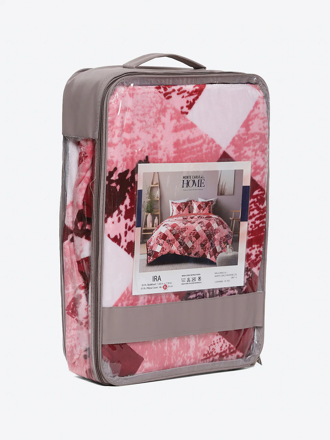 353 GSM Polyester Single Bed 1 Bedsheet with 1 Pillow Cover (Ira) - Image 9