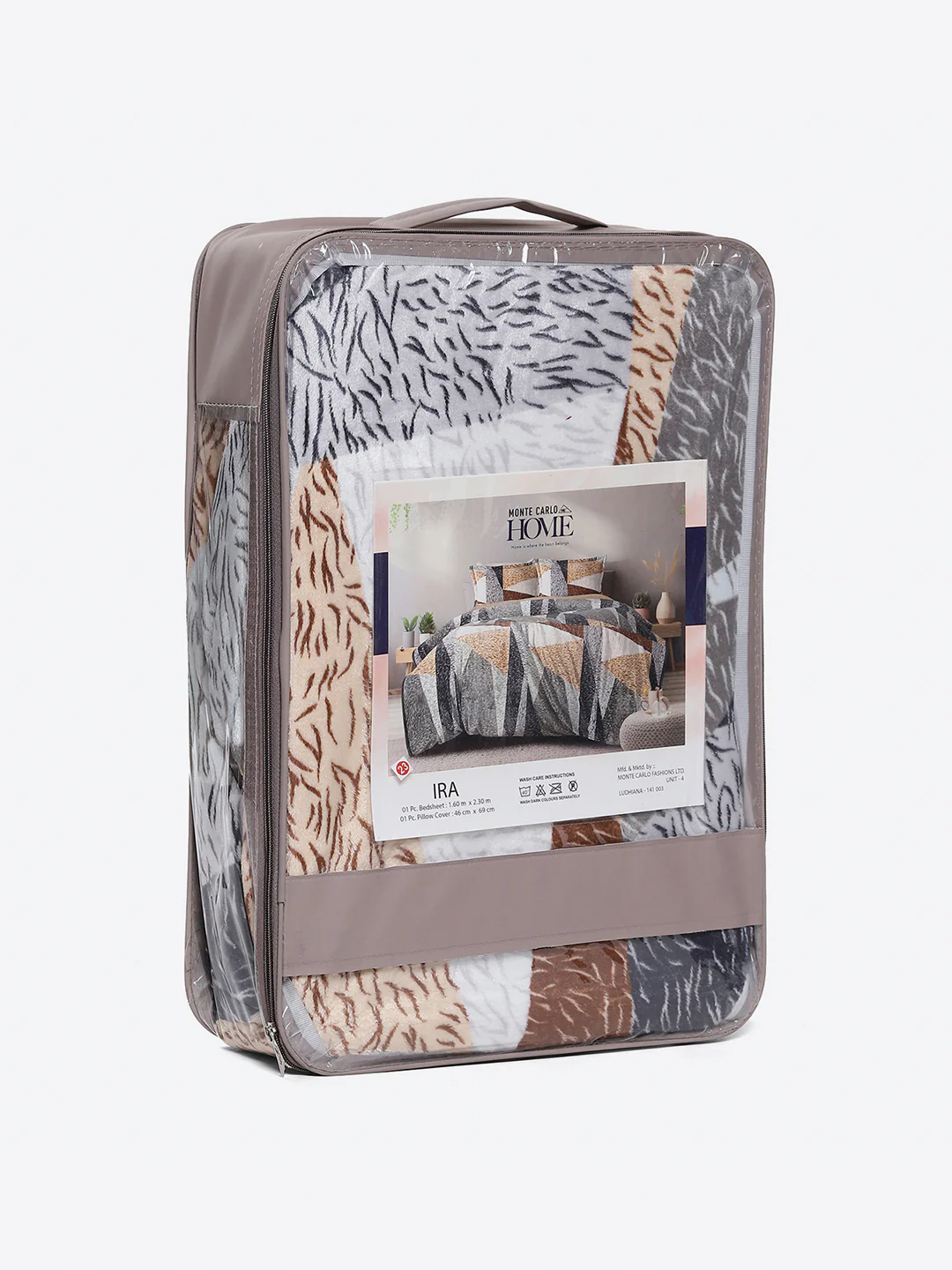 353 GSM Polyester Single Bed 1 Bedsheet with 1 Pillow Cover (Ira) - Image 9
