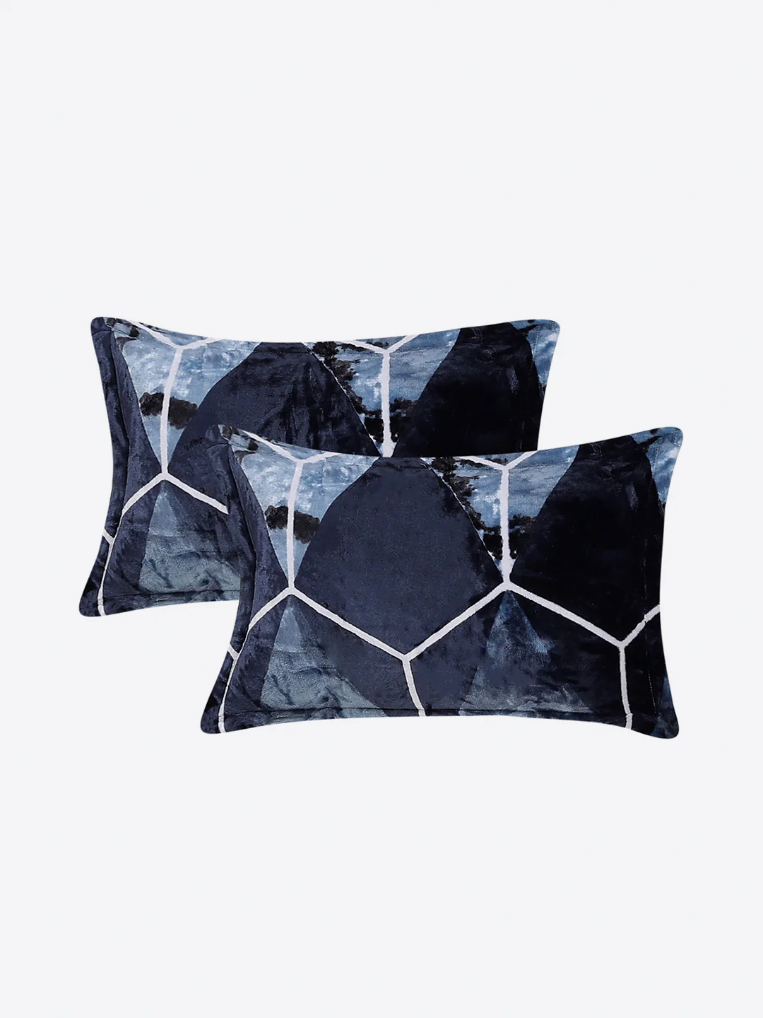 374 GSM Polyester Double Bed 1 Bedsheet with 2 Pillow Cover (Impression) - Image 7