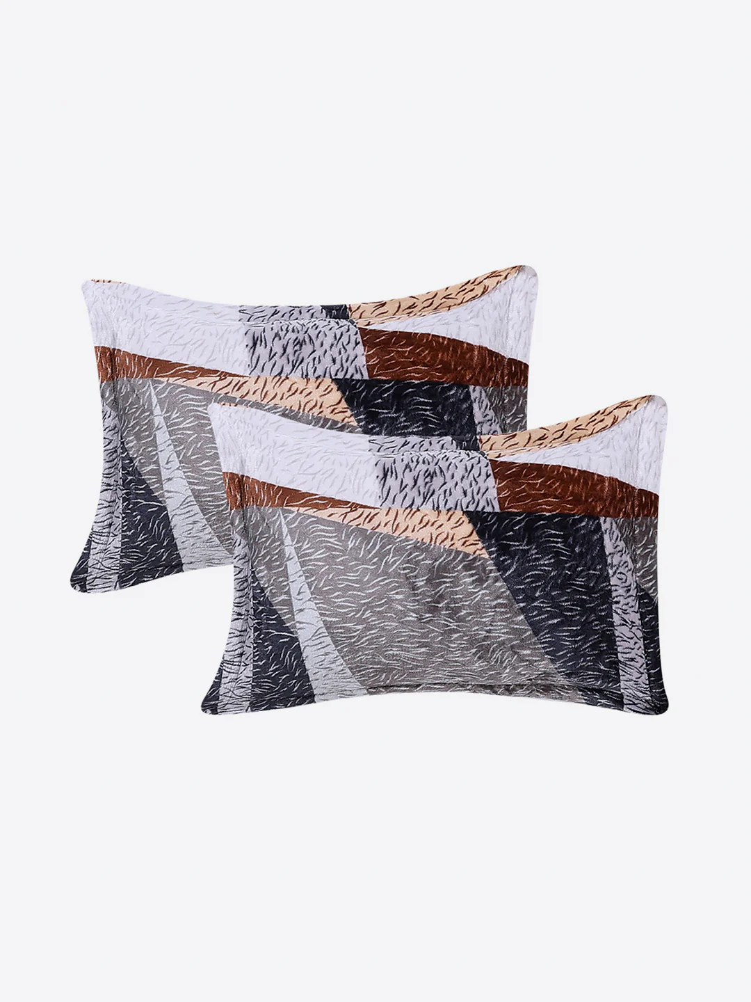 374 GSM Polyester Double Bed 1 Bedsheet with 2 Pillow Cover (Impression) - Image 7