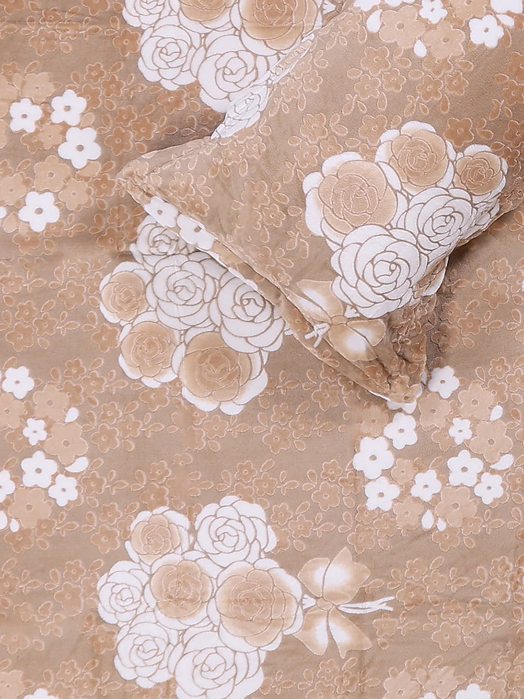 393 GSM Polyester King Bed 1 Bedsheet with 2 Pillow Cover (Golden Choice) - Image 5