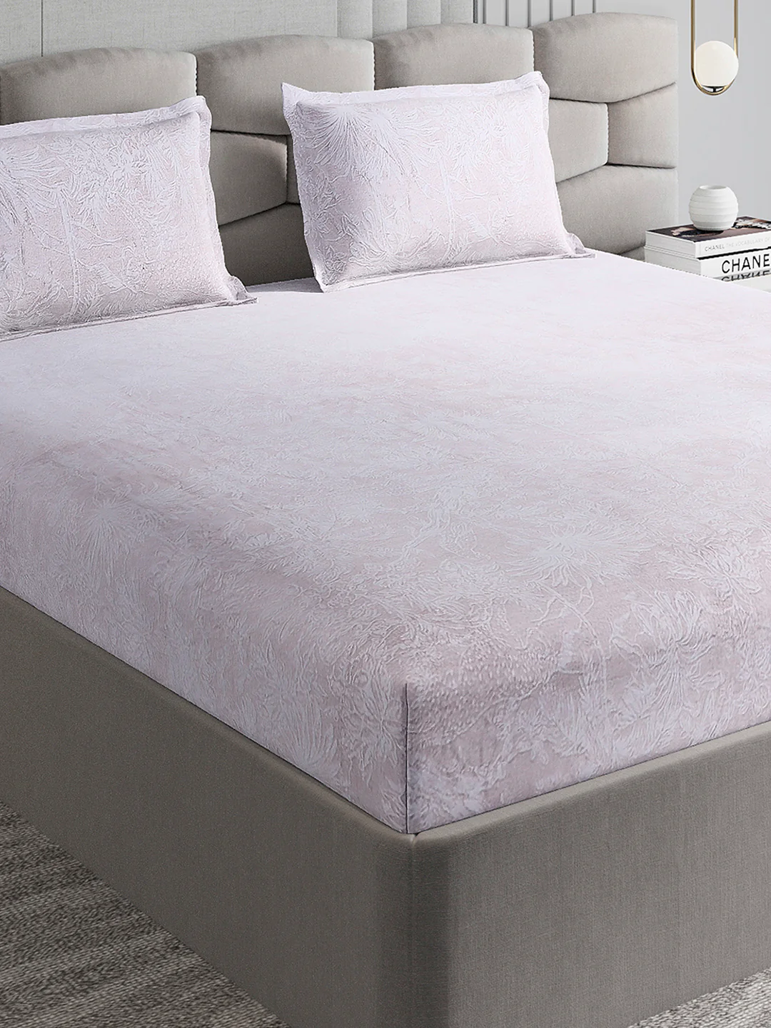 393 GSM Polyester King Bed 1 Bedsheet with 2 Pillow Cover (Golden Choice)