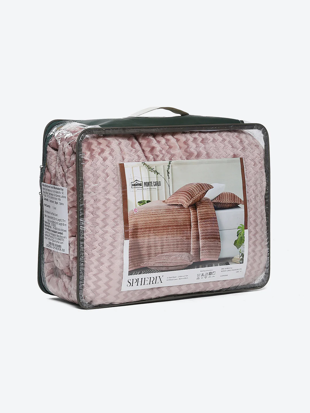 393 GSM Polyester King Bed 1 Bedsheet with 2 Pillow Cover (Spherix) - Image 9