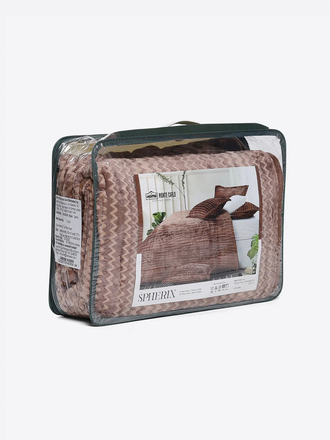 393 GSM Polyester King Bed 1 Bedsheet with 2 Pillow Cover (Spherix) - Image 9