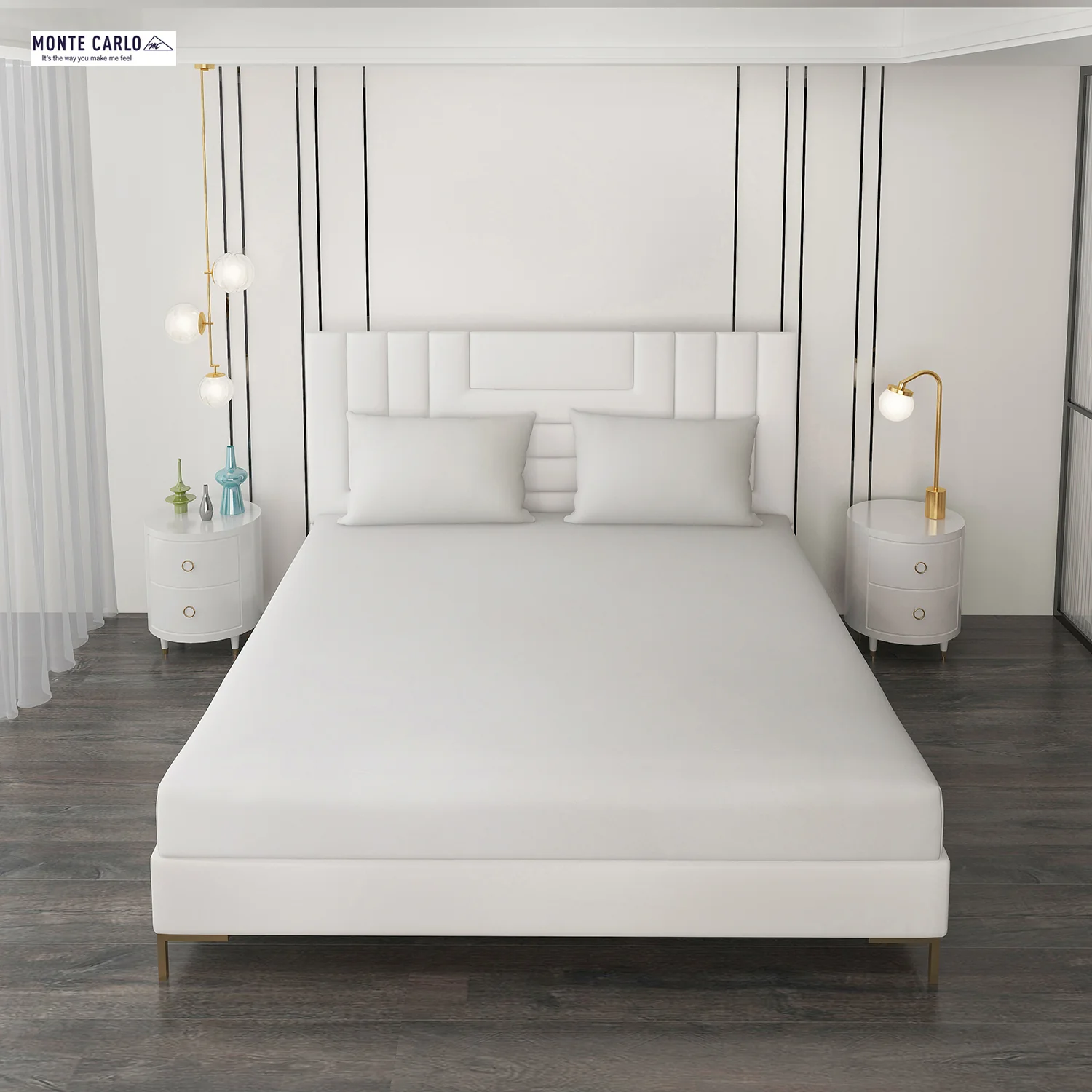 400 TC Cotton Double Bedsheet with 2 Pillow Covers - Image 2