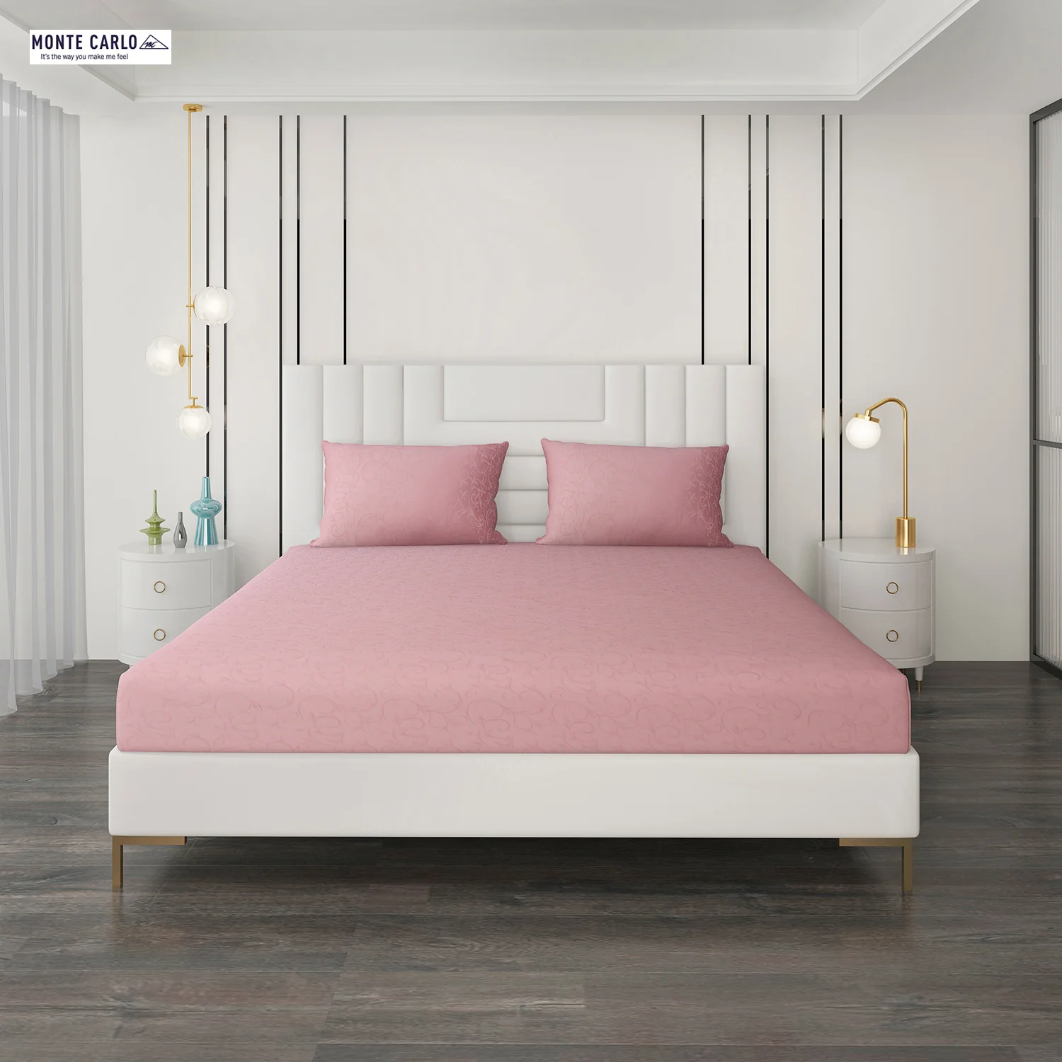 400 TC Cotton Double Bedsheet with 2 Pillow Covers - Image 4