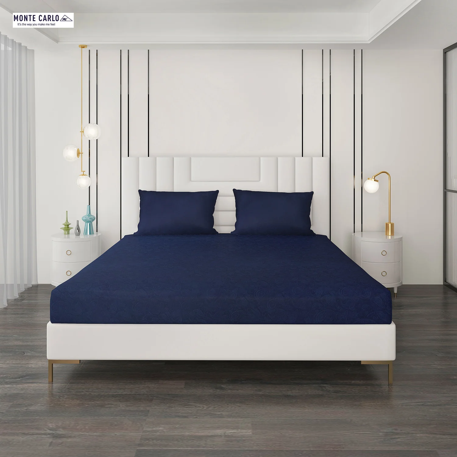 400 TC Cotton Double Bedsheet with 2 Pillow Covers - Image 4