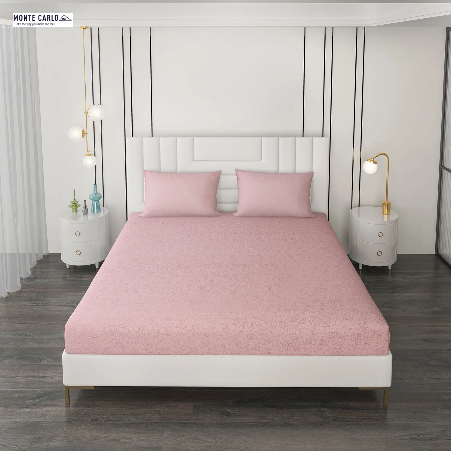 400 TC Cotton Double Bedsheet with 2 Pillow Covers - Image 3