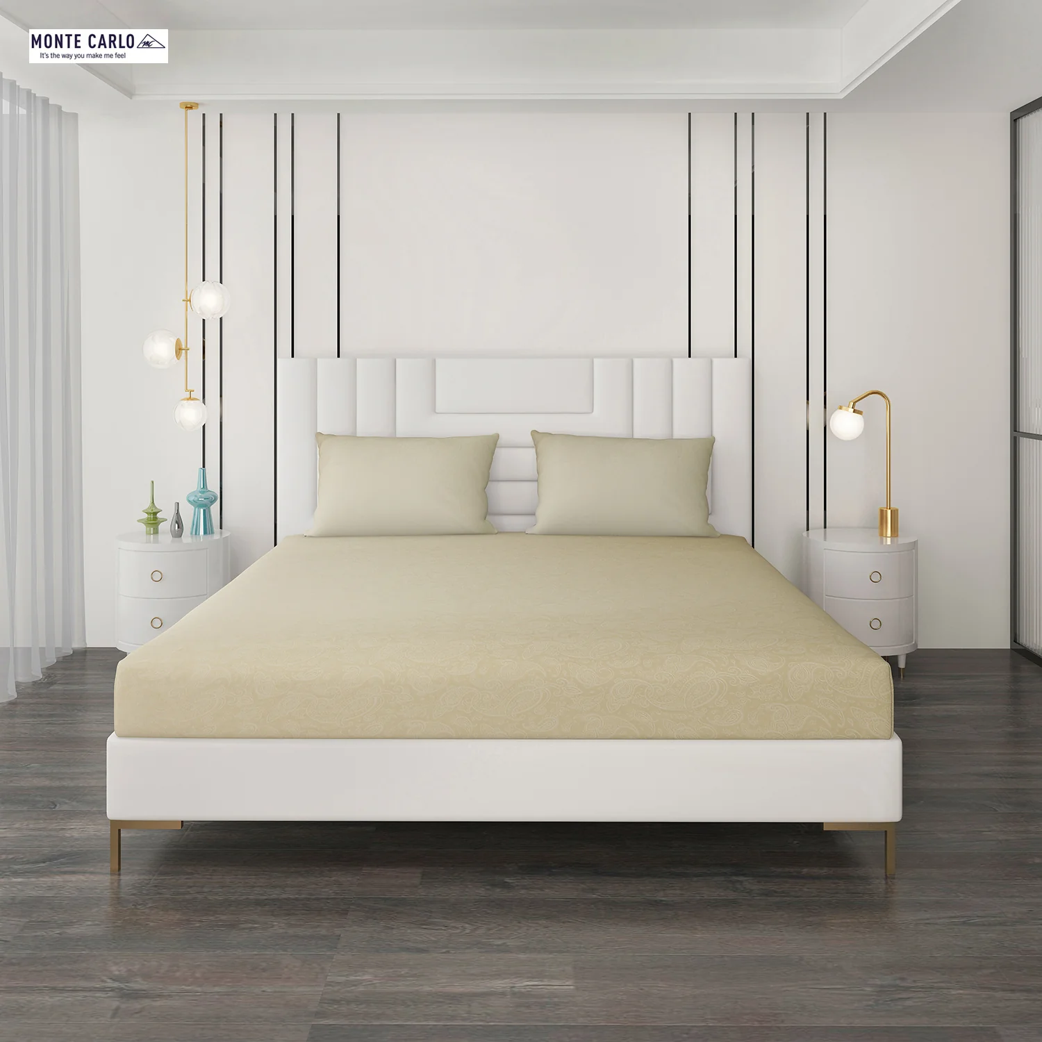 400 TC Cotton Double Bedsheet with 2 Pillow Covers - Image 4