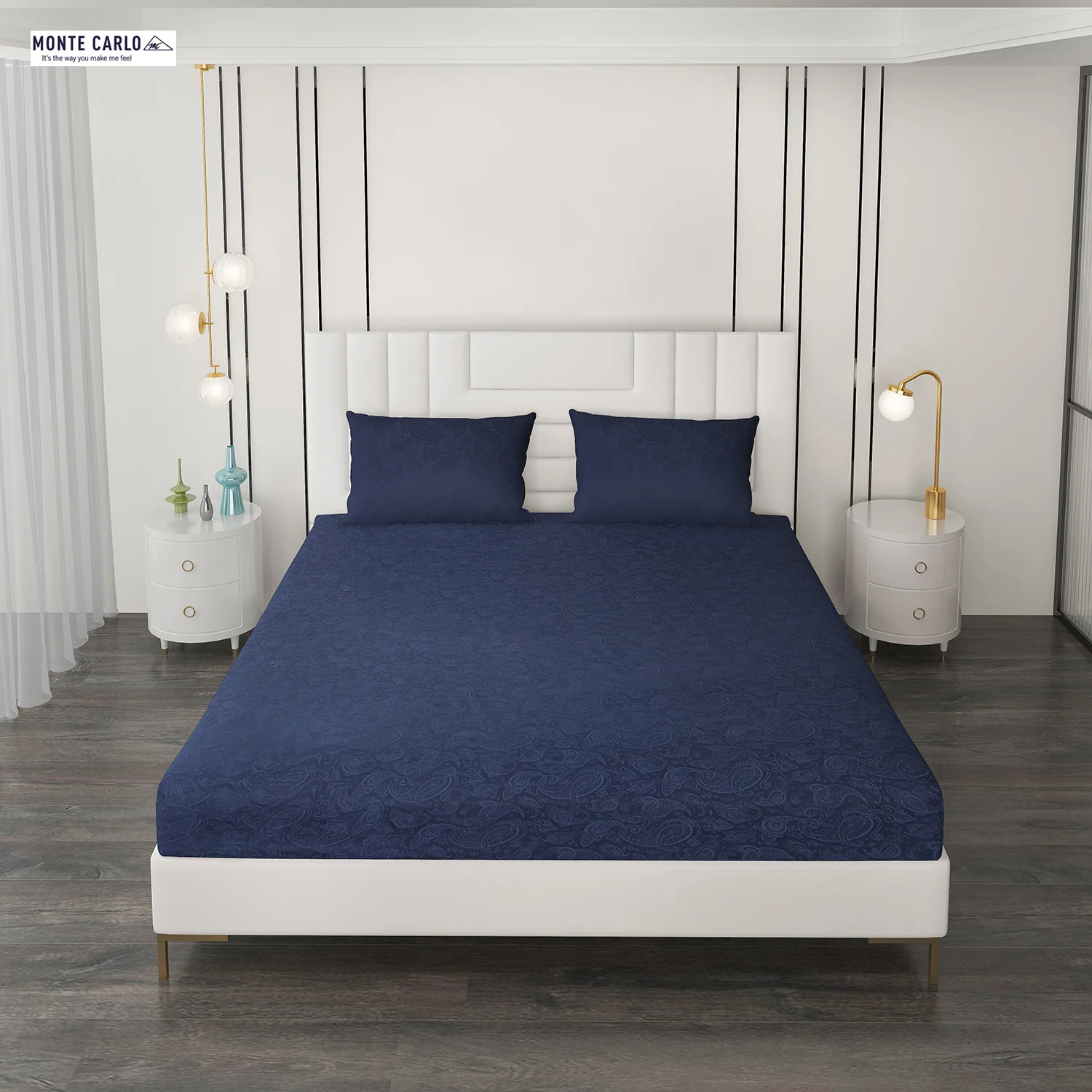 400 TC Cotton Double Bedsheet with 2 Pillow Covers - Image 2