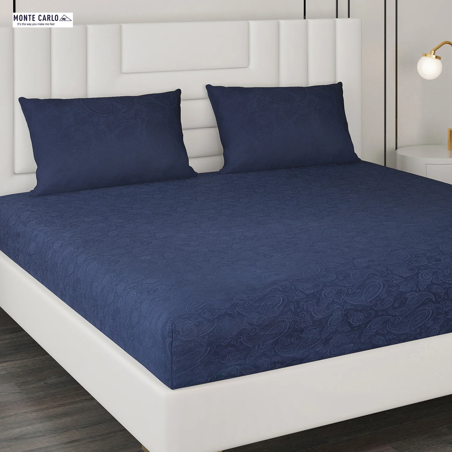 400 TC Cotton Double Bedsheet with 2 Pillow Covers - Image 4
