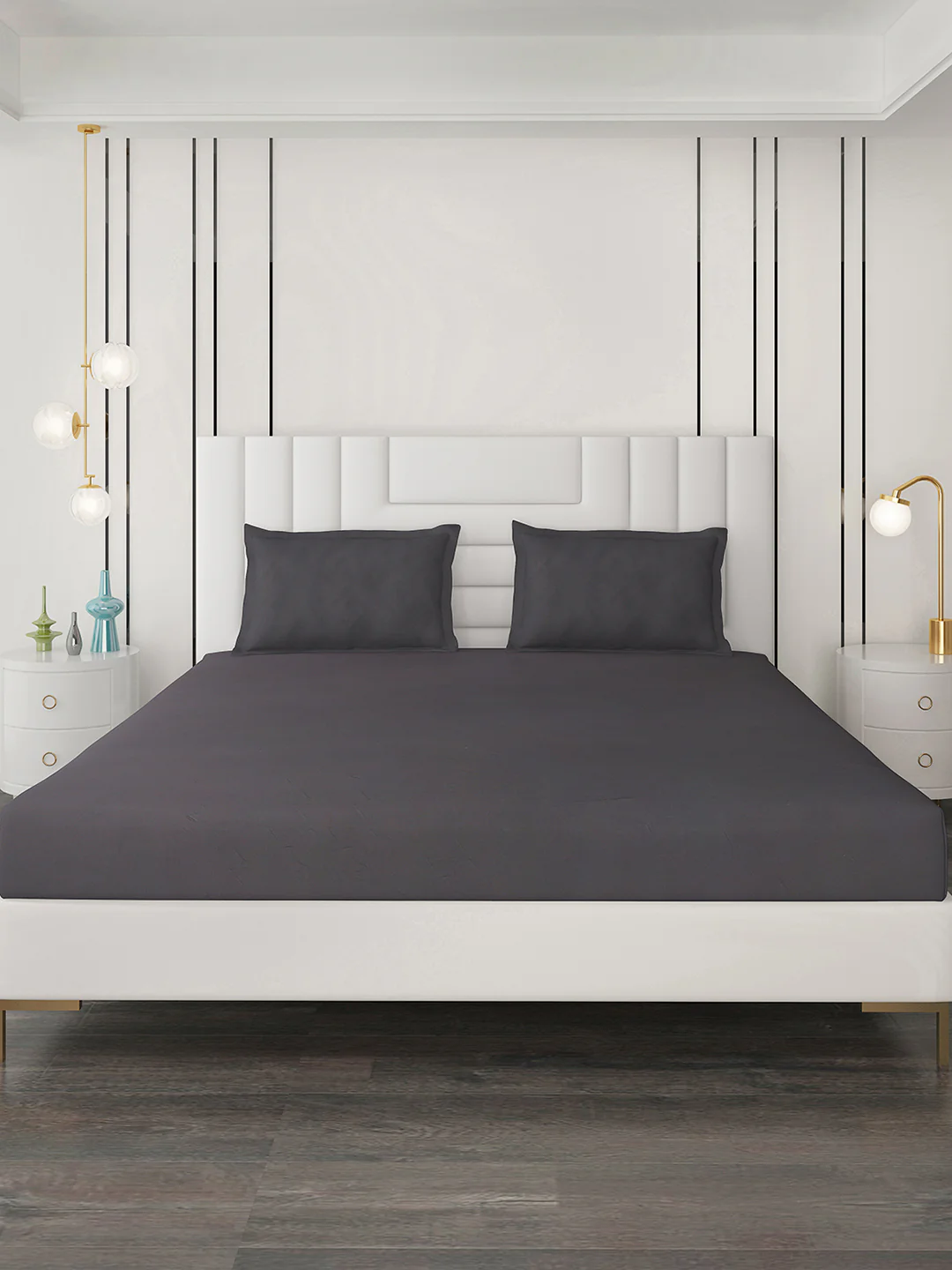 400 TC Cotton Double Bedsheet with 2 Pillow Covers - Image 4