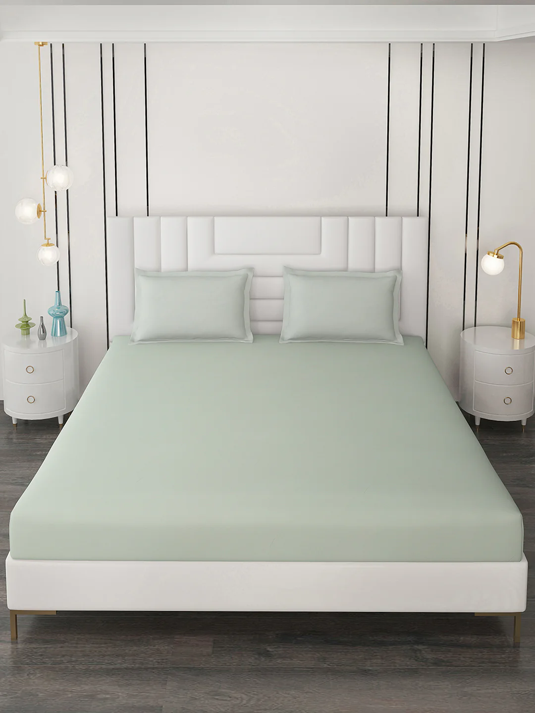 400 TC Cotton Double Bedsheet with 2 Pillow Covers - Image 3