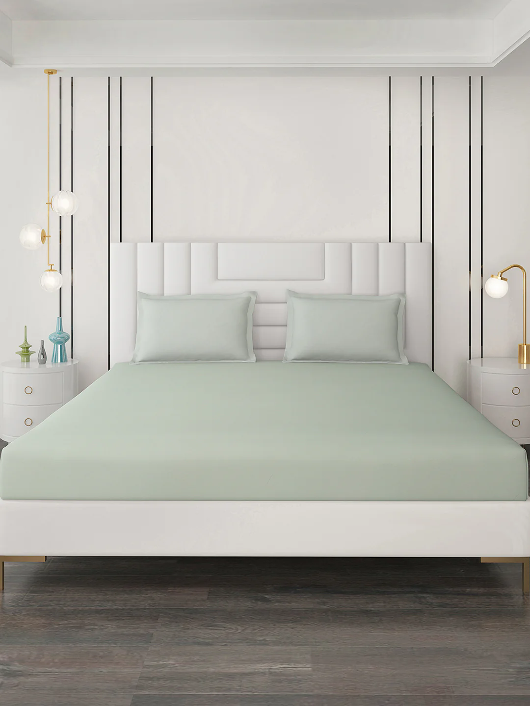 400 TC Cotton Double Bedsheet with 2 Pillow Covers - Image 4