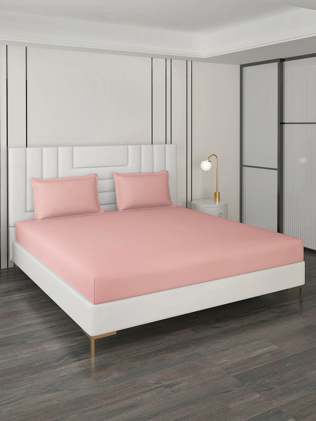 400 TC Cotton Double Bedsheet with 2 Pillow Covers - Image 2